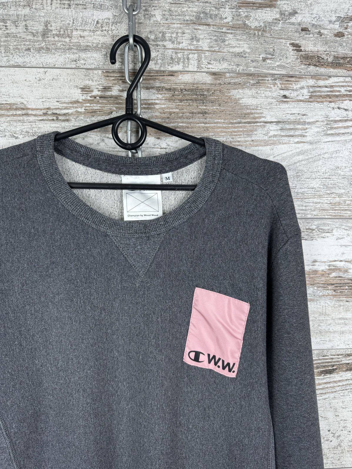 Champion × Wood Wood Mens Champion by Wood Wood sweatshirt art grey size M Size US M / EU 48-50 / 2 - 2 Thumbnail