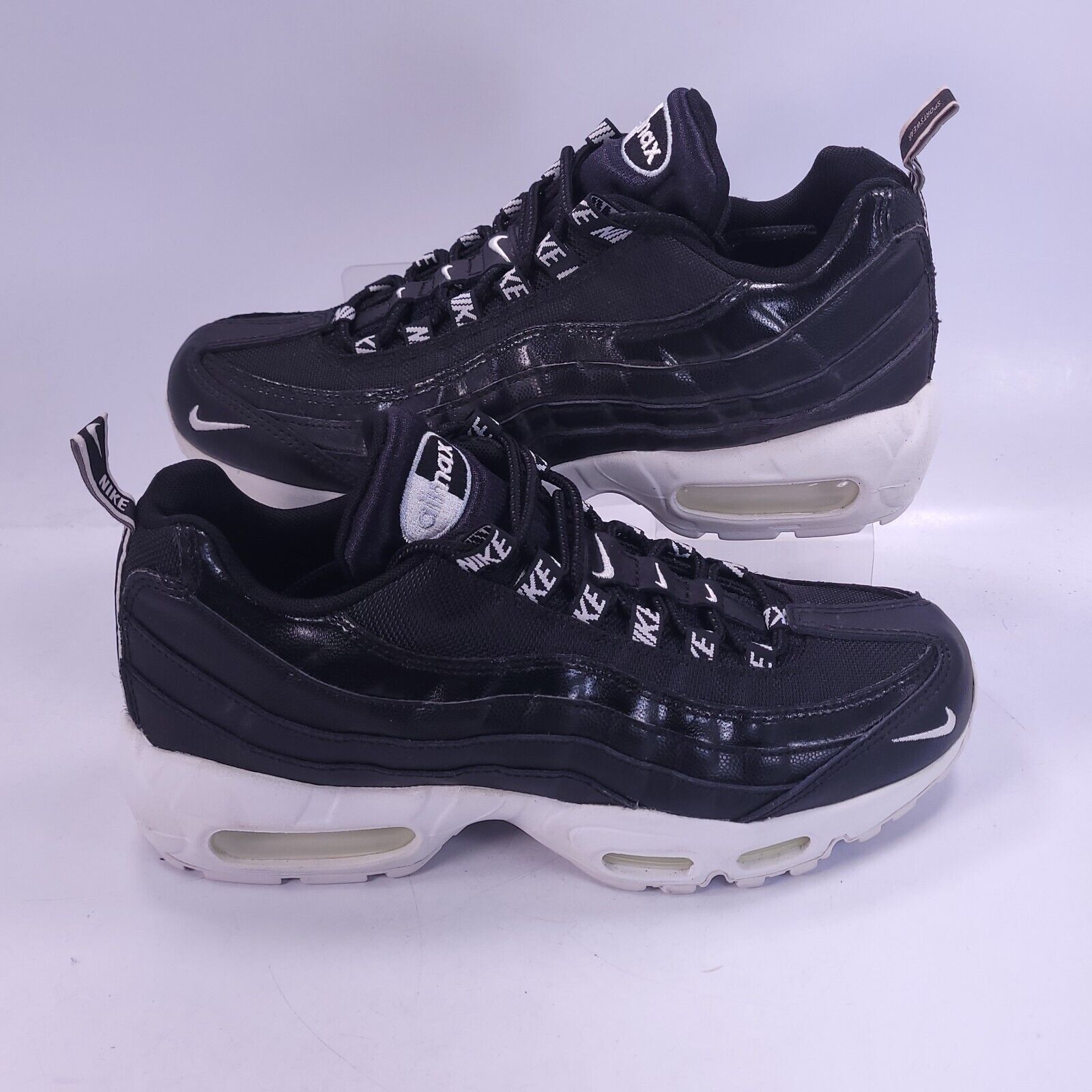 Nike Nike Air Max 95 PRM Shoe Men Size 7.5 538416-020 Black White Size US 7.5 / EU 40-41 - 6 Thumbnail