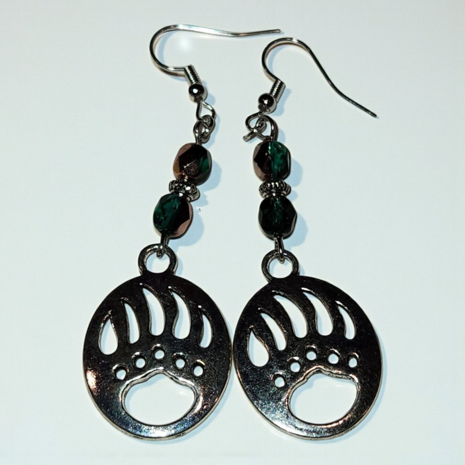 Other Handmade Bear Claw Earrings Color Changing Glass Beads Size ONE SIZE - 5 Thumbnail