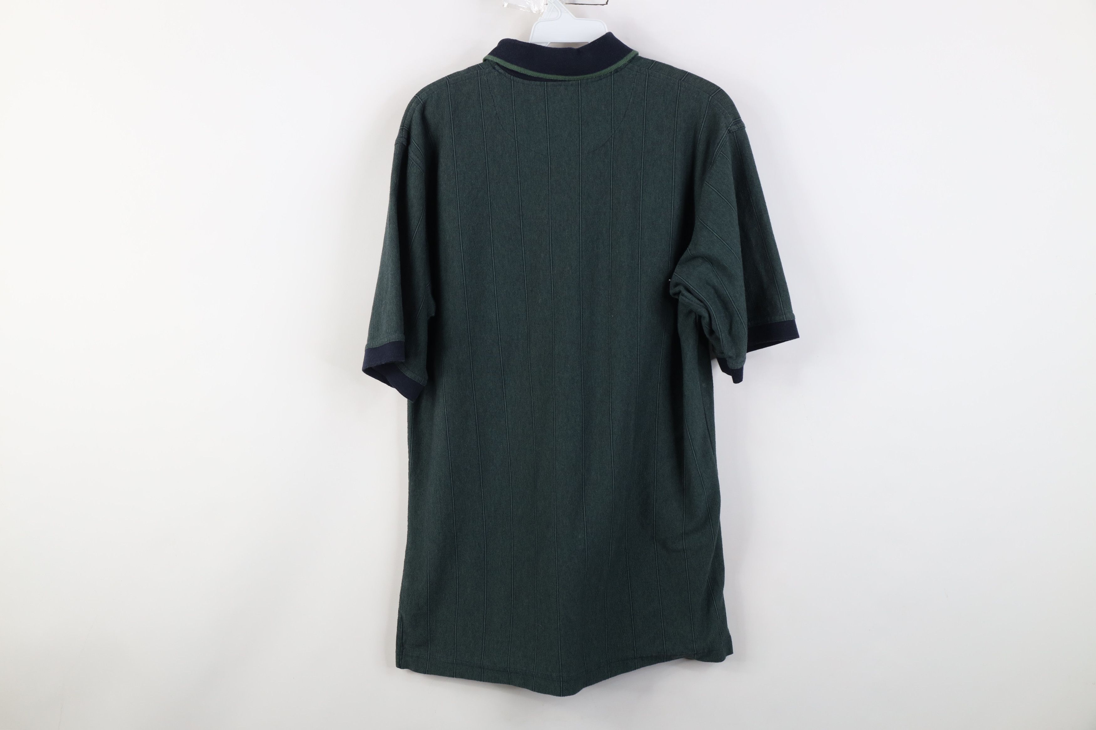 Vintage Vintage 90s Streetwear Striped Knit Golf Polo Shirt Green Size US M / EU 48-50 / 2 - 10 Thumbnail