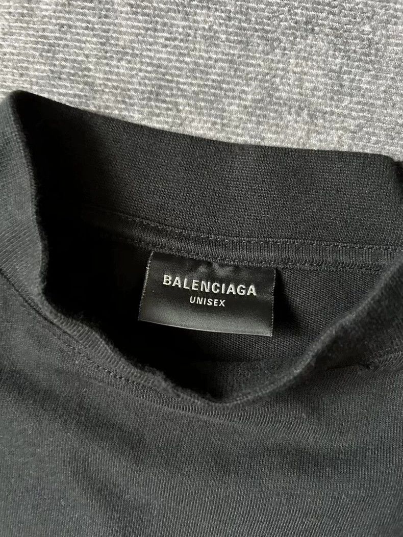 Balenciaga Balenciaga Letter long sleeve T URL round neck loose black Size US S / EU 44-46 / 1 - 3 Thumbnail