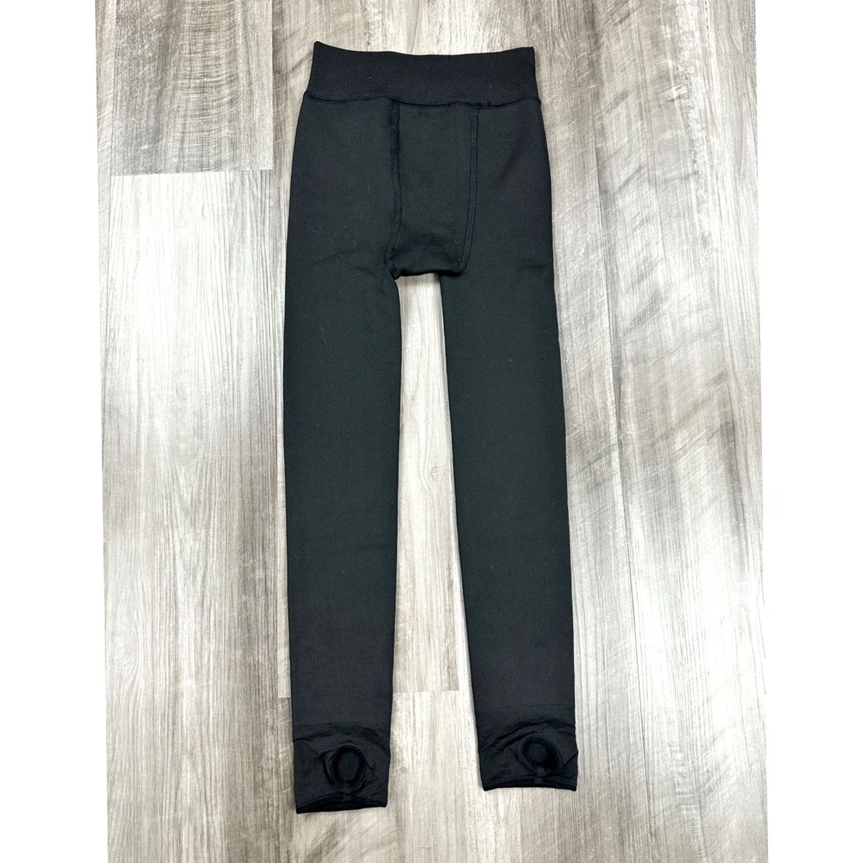 Vintage Women’s Fleece Lined Stirrup Leggings Black Winter Thermal Small Size 28" / US 6 / IT 42 - 4 Thumbnail