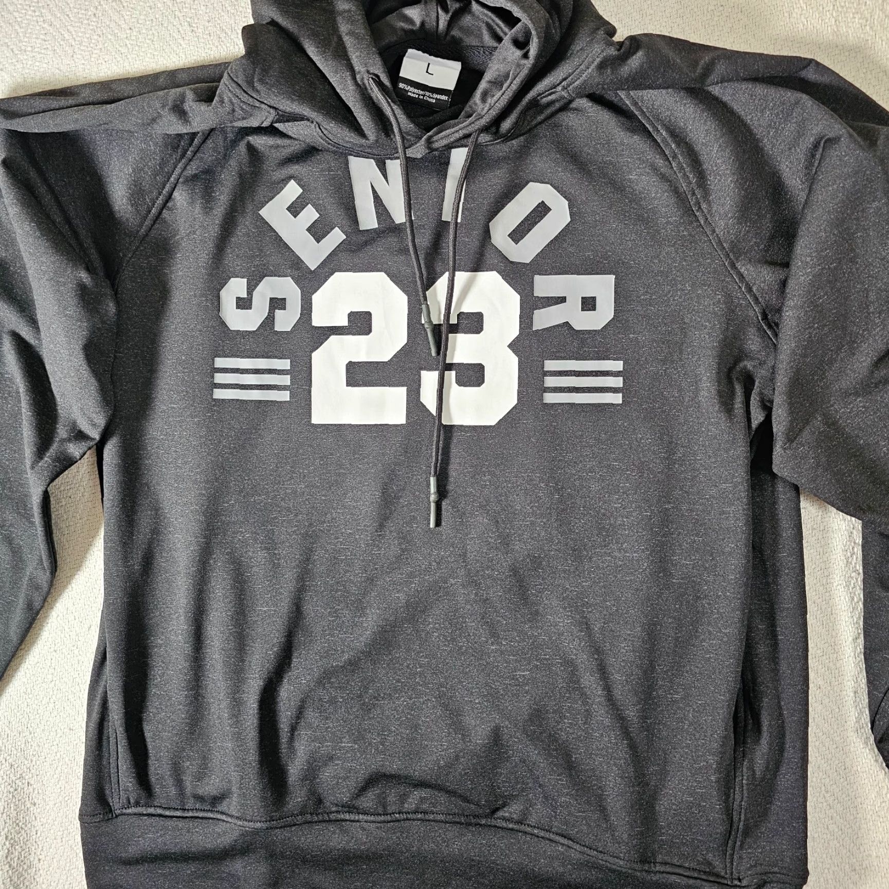 Vintage Herff Jones Class of 2023 Hoodie Large Black Pullover Mens Size US L / EU 52-54 / 3 - 3 Thumbnail