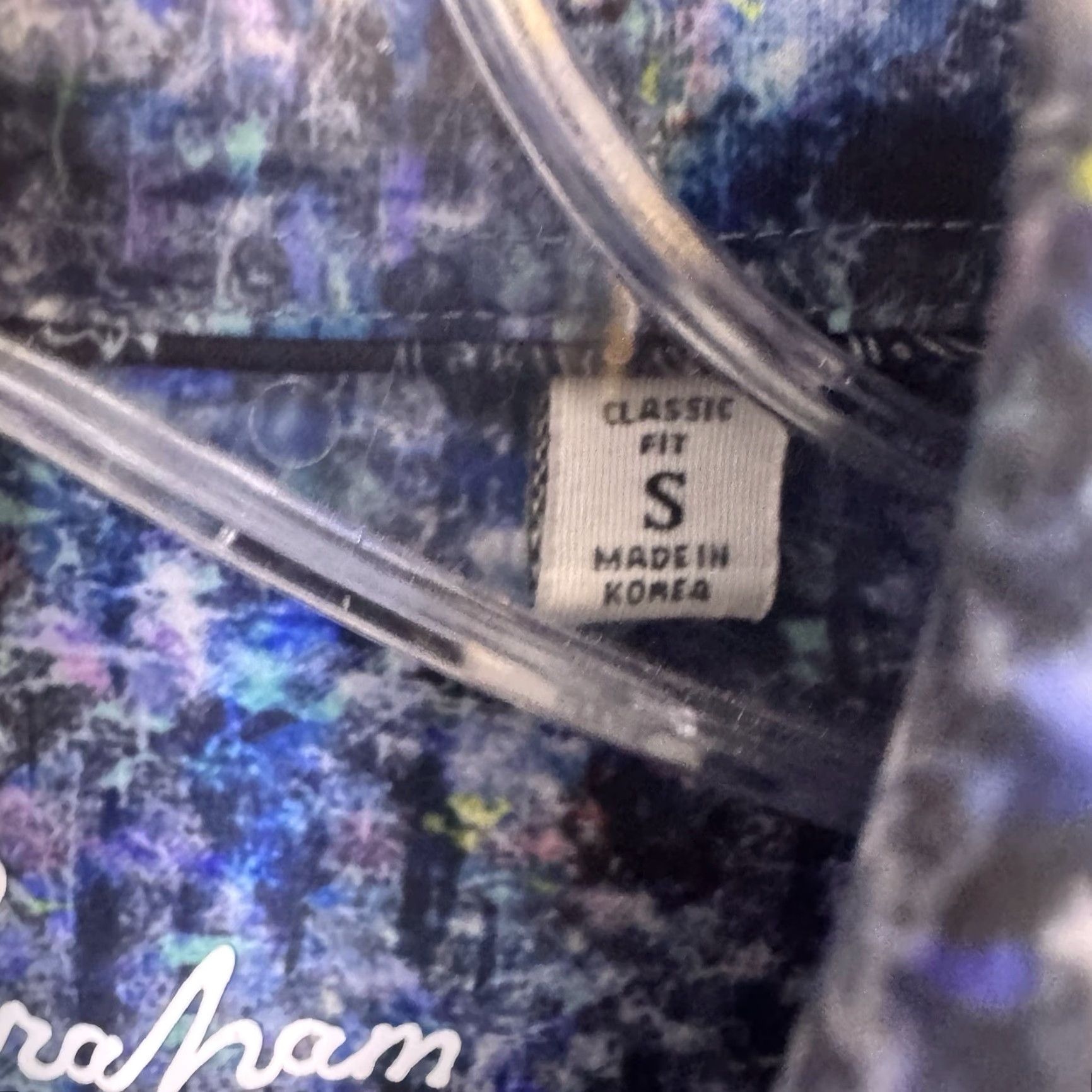 Robert Graham Robert Graham Shirt Men S Watercolor Abstract Geometric Art Galaxy Space Classic Blue Button-Up Long Sleeve Casual Workwear Outdoor Accessories Size US S / EU 44-46 / 1 - 5 Thumbnail