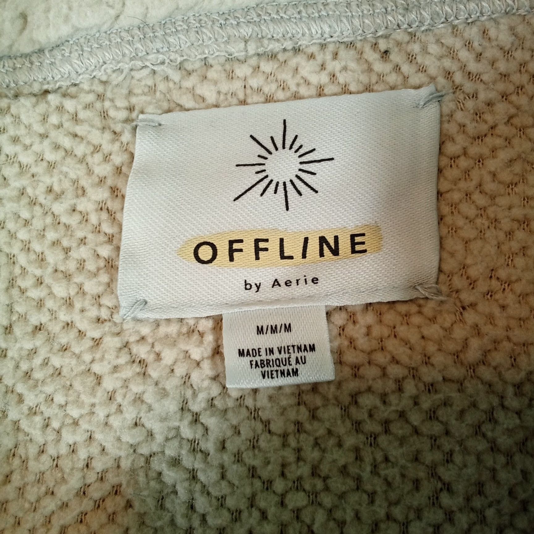 Vintage Aerie Sherpa Jacket Women Medium White Quarter Zip Cozy Causal Day Offline Size M / US 6-8 / IT 42-44 - 6 Thumbnail