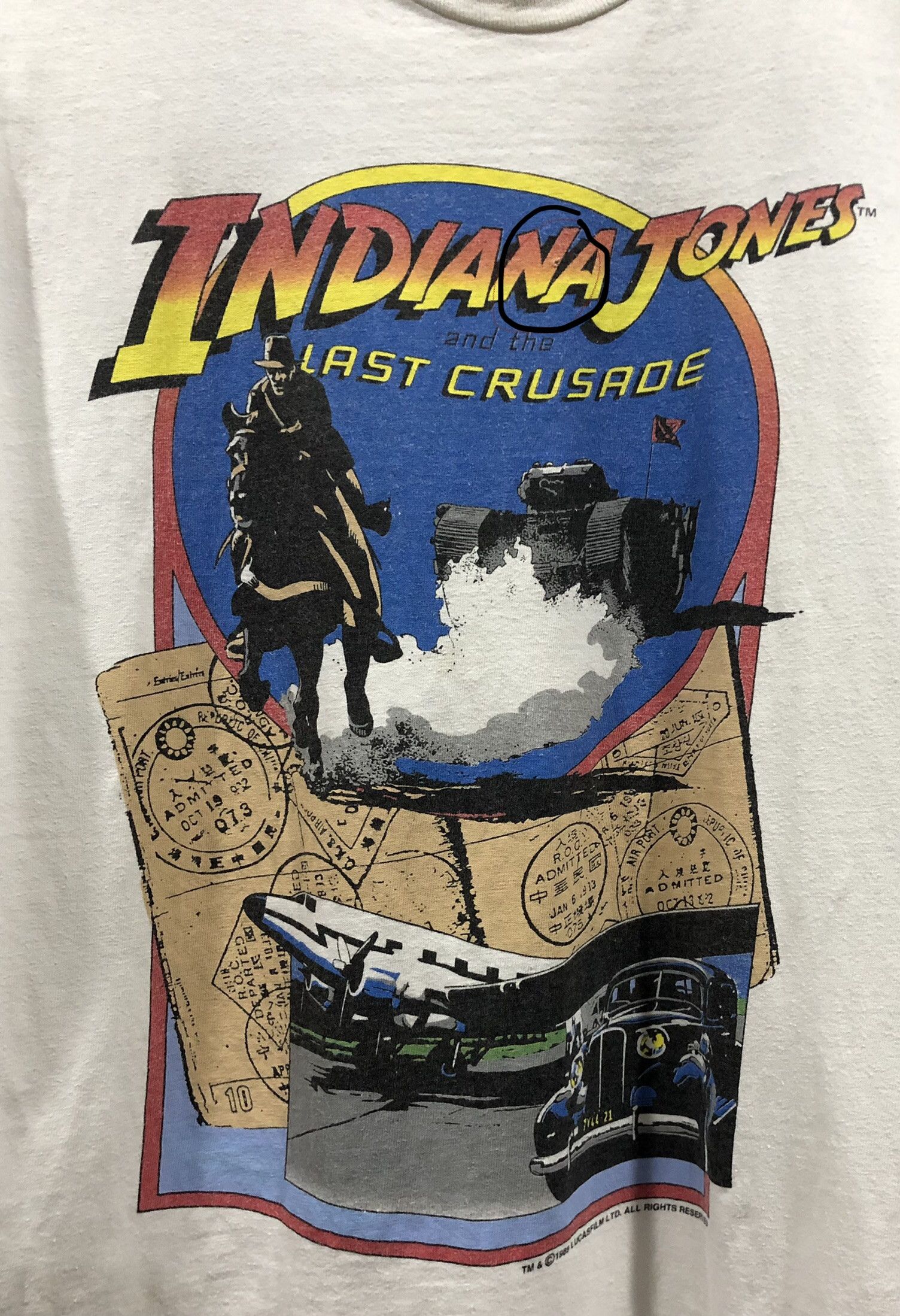 Vintage Vintage 80s Indiana Jones Movie Tshirt Size US L / EU 52-54 / 3 - 2 Thumbnail