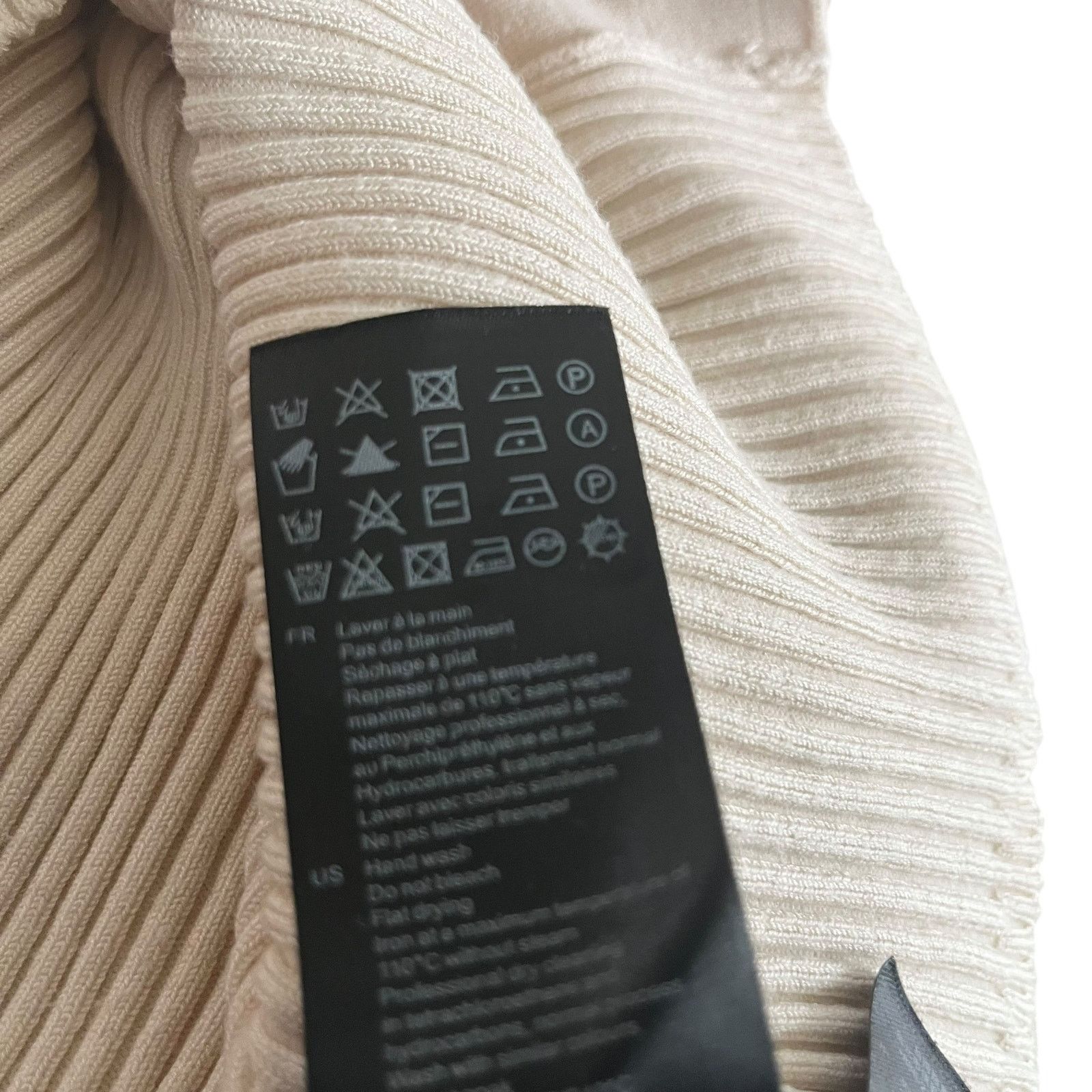 Sandro Sandro Cream Wool Blend Ribbed Knit Cardigan Sweater Size XS / US 0-2 / IT 36-38 - 7 Thumbnail