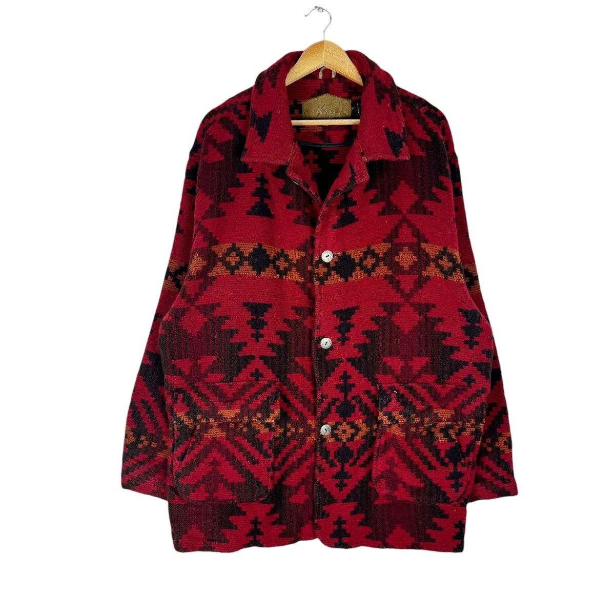 Native × Woolrich Woolen Mills 🌟WOOLRICH NATIVE AZTEC BUTTON WOOL JACKET Size US XL / EU 56 / 4 - 1 Thumbnail