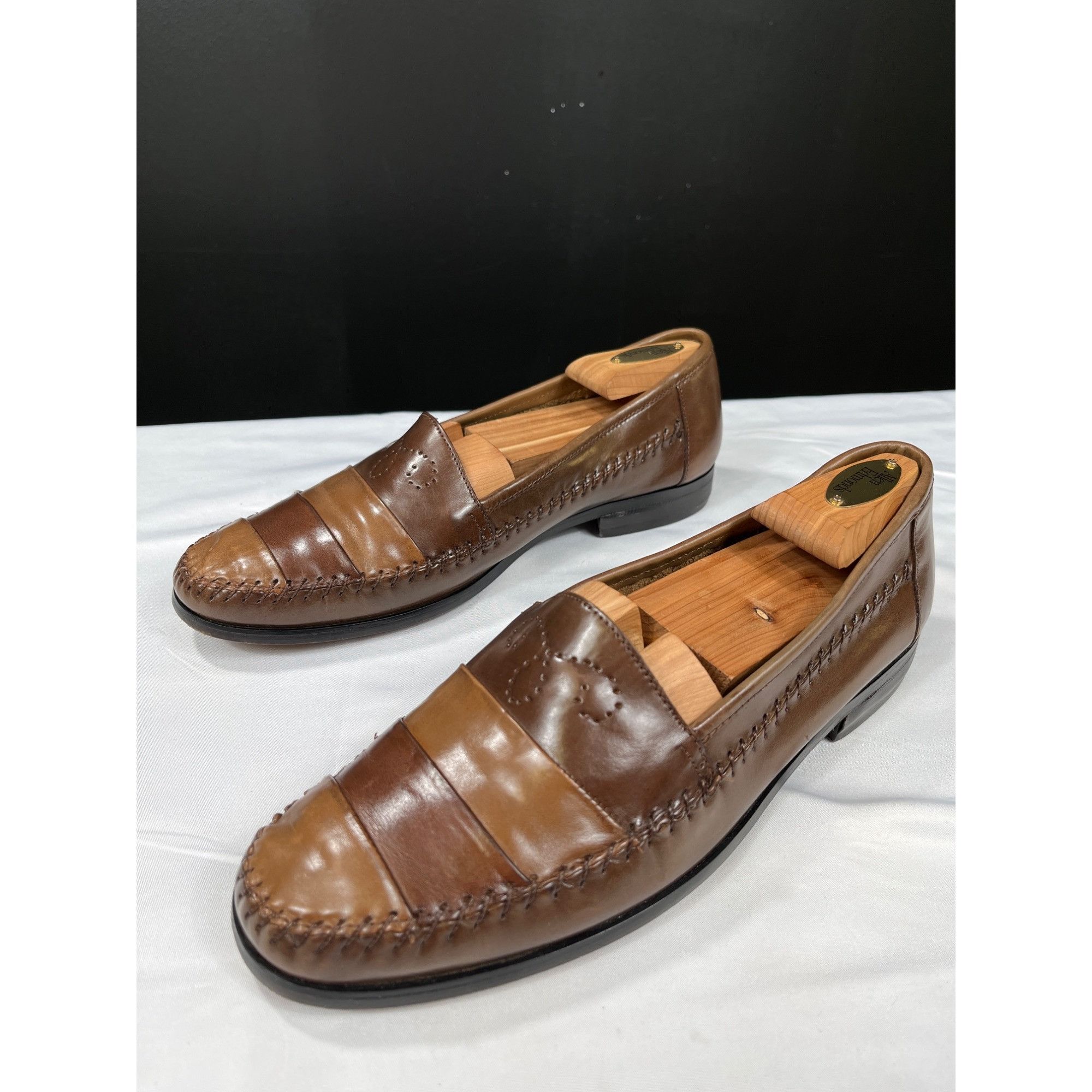 Giorgio Brutini Giorgio Brutini Mens Brown Leather Loafers Size 9.5D SKU 725 Size US 9.5 / EU 42-43 - 4 Thumbnail