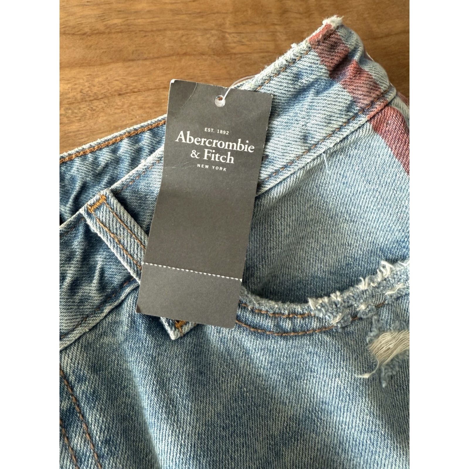 Abercrombie & Fitch Abercrombie & Fitch Jeans Womens 4S Girlfriend 27 29x24 Blue Denim 5-Pocket High Rise Striped Size 27" / US 4 / IT 40 - 4 Thumbnail