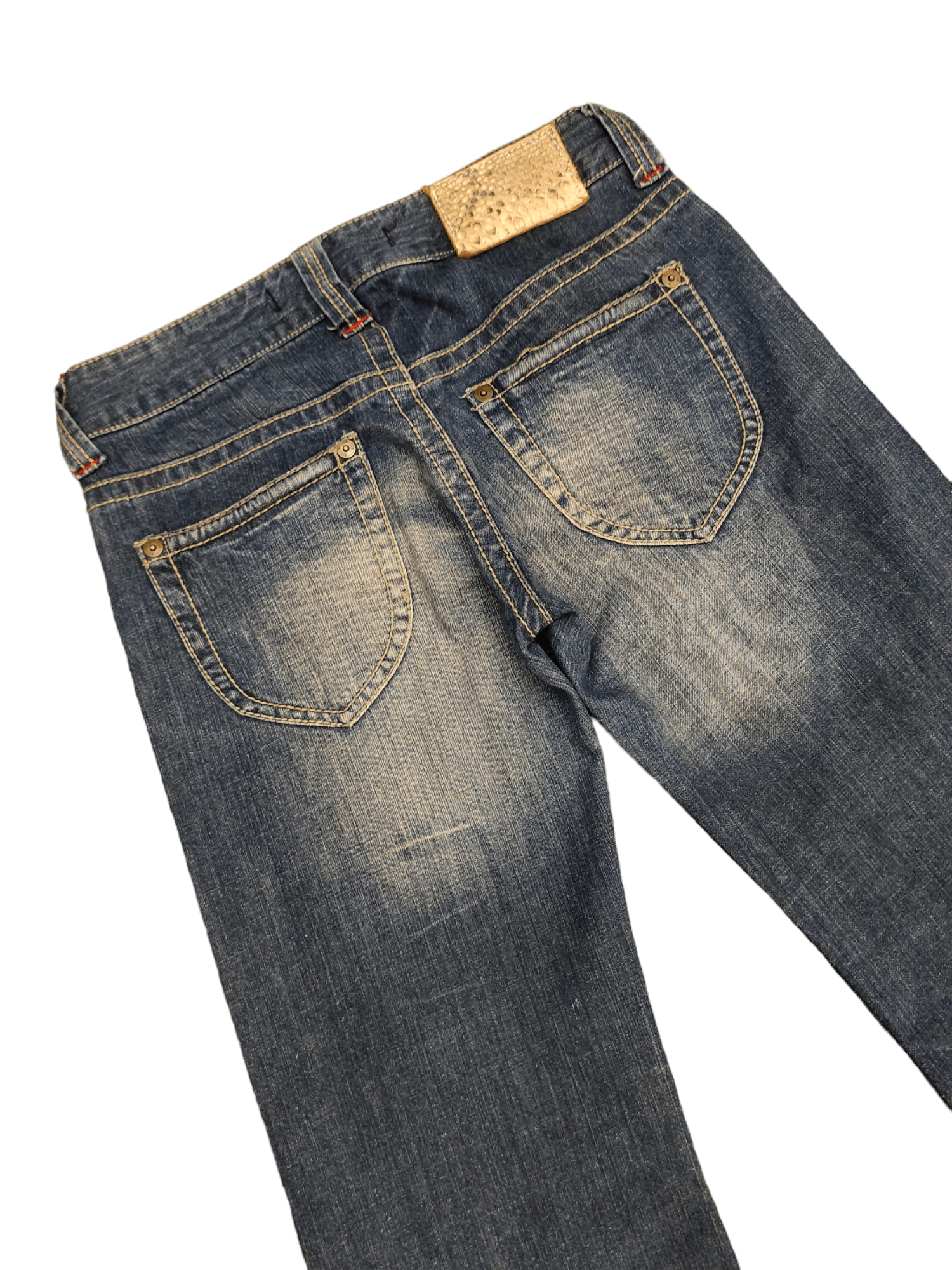 Le Grande Bleu (L.G.B.) Flare Jeans 5 Japan Distress Faded Low Rise Boot Cut Y2k Goa Size US 28 / EU 44 - 15 Thumbnail