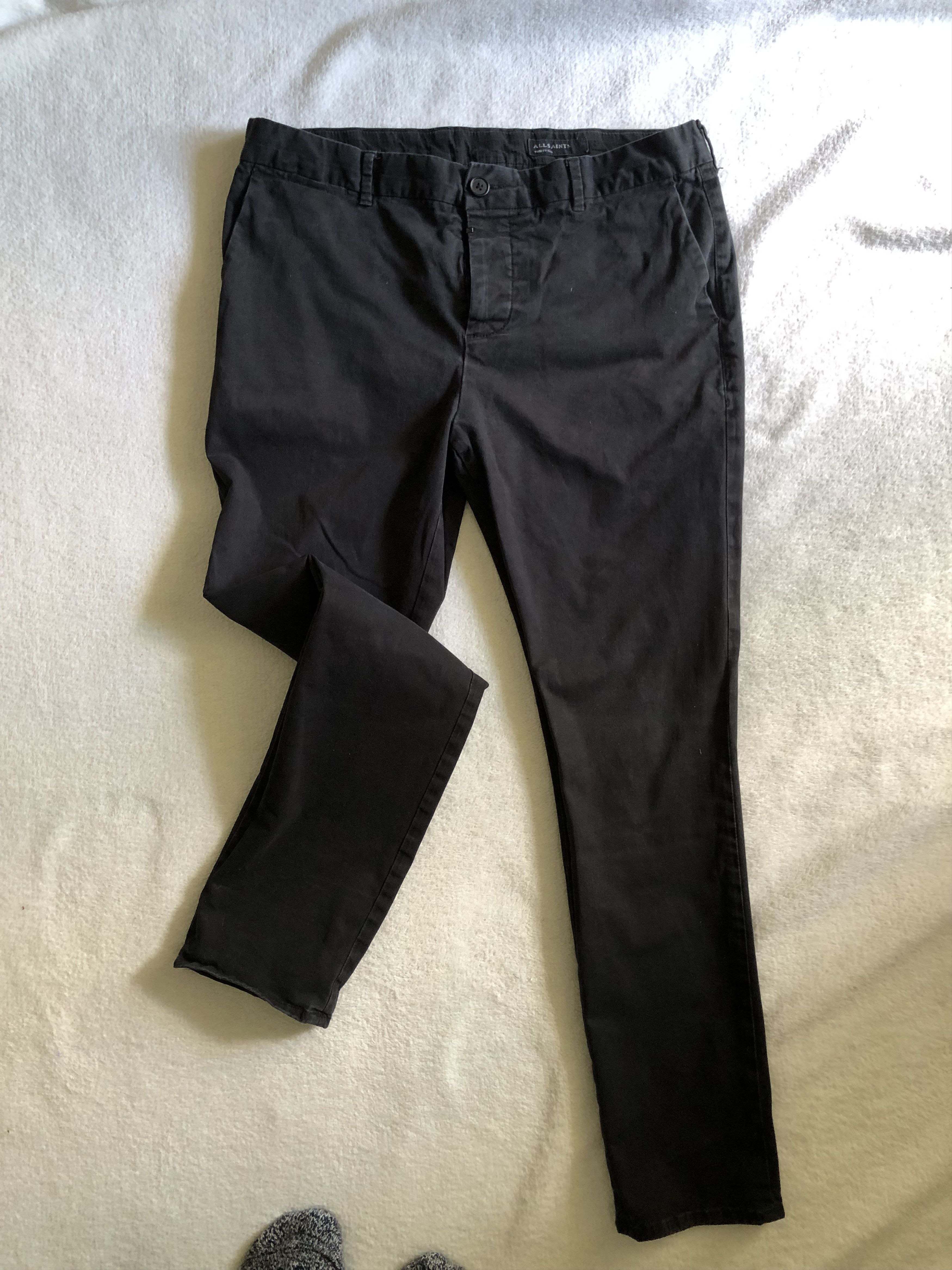 Allsaints Black chino trausers, size36 Size US 28 / EU 44 - 2 Thumbnail