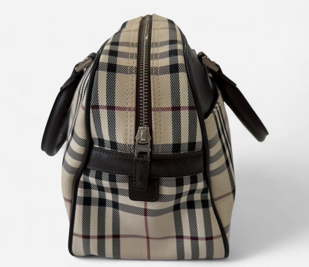 Burberry Burberry Classic Check Canvas Handbag Size ONE SIZE - 4 Thumbnail