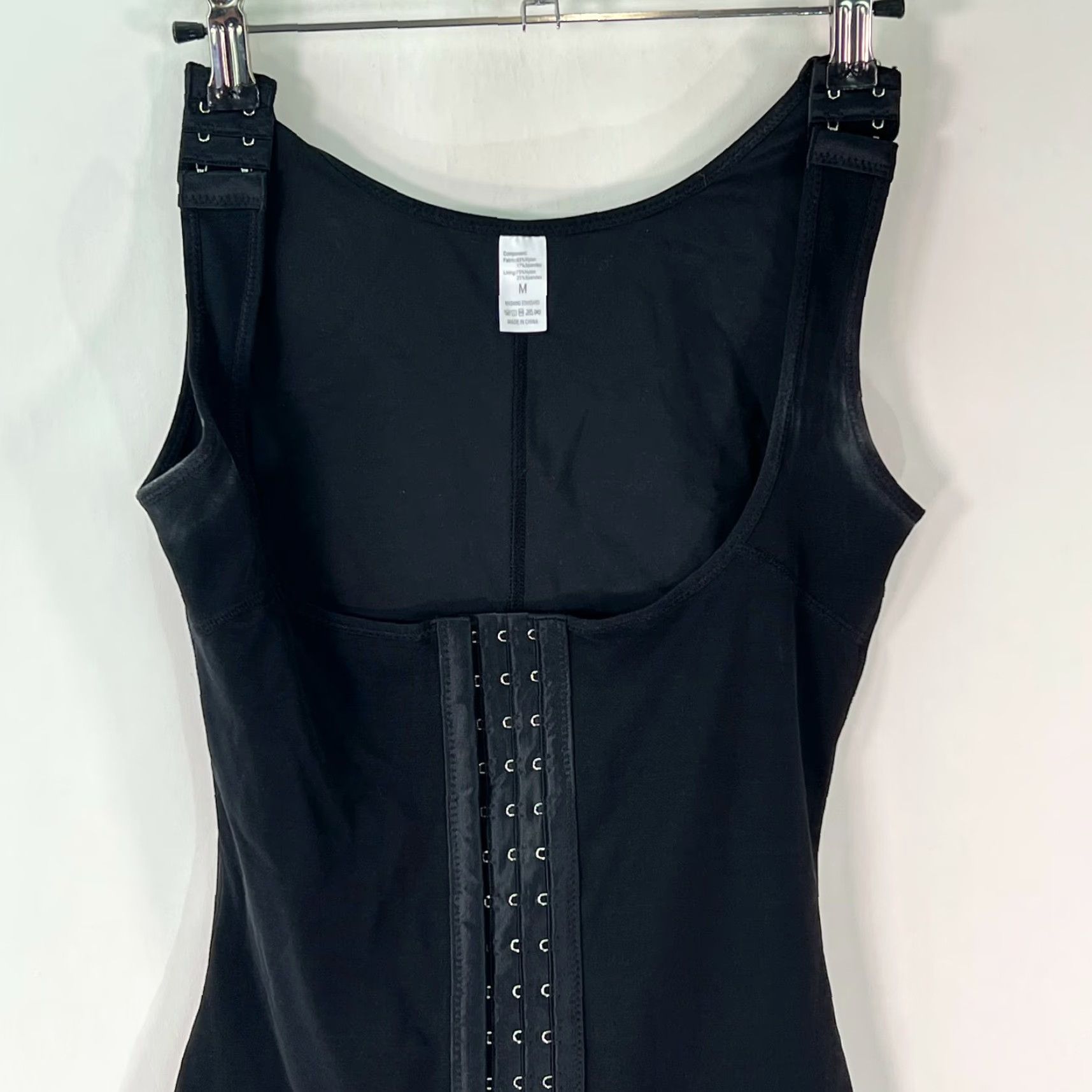 Vintage Womens Shapewear Tummy Control Open Bust Girdle Corset Bodysuit Black M Slimming 83% Nylon 17% Spandex Firm Compression Size M / US 6-8 / IT 42-44 - 3 Thumbnail