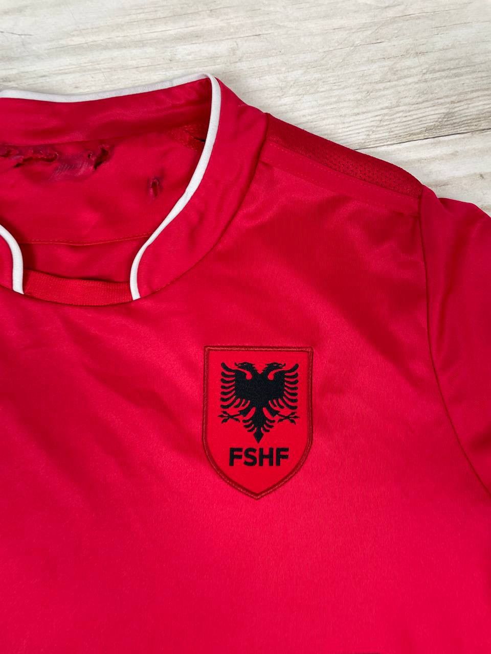 Vintage Macron Albania 2016 2017 Home Shirt Soccer Jersey Size US S / EU 44-46 / 1 - 4 Thumbnail