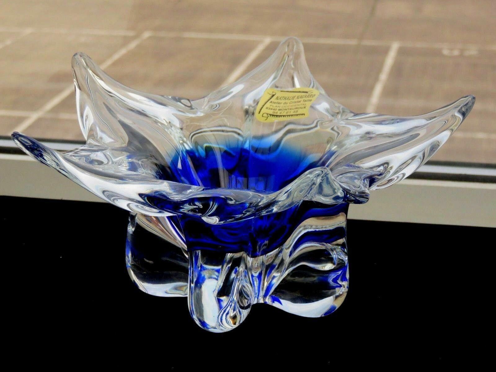 Natalino Nathalie Navarro Design Blue Clear Crystal Display Bowl Size ONE SIZE - 4 Thumbnail