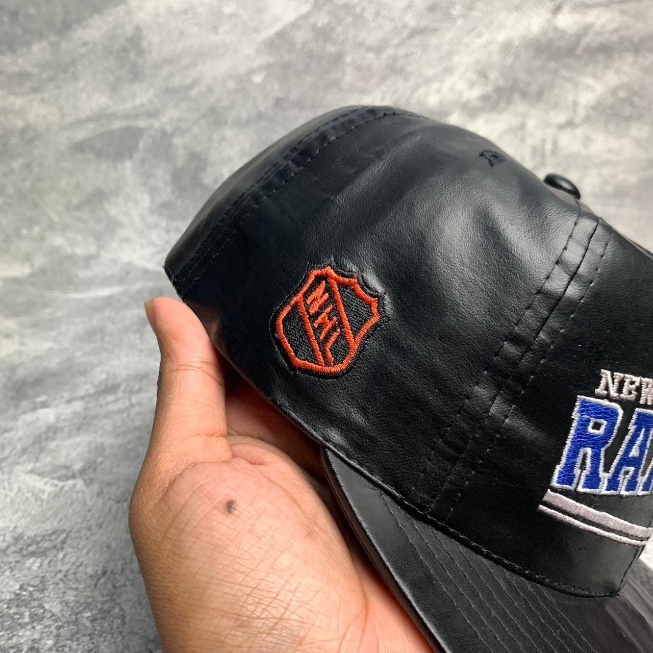 NHL Vintage New York Ranger Leather Hat Size ONE SIZE - 5 Thumbnail