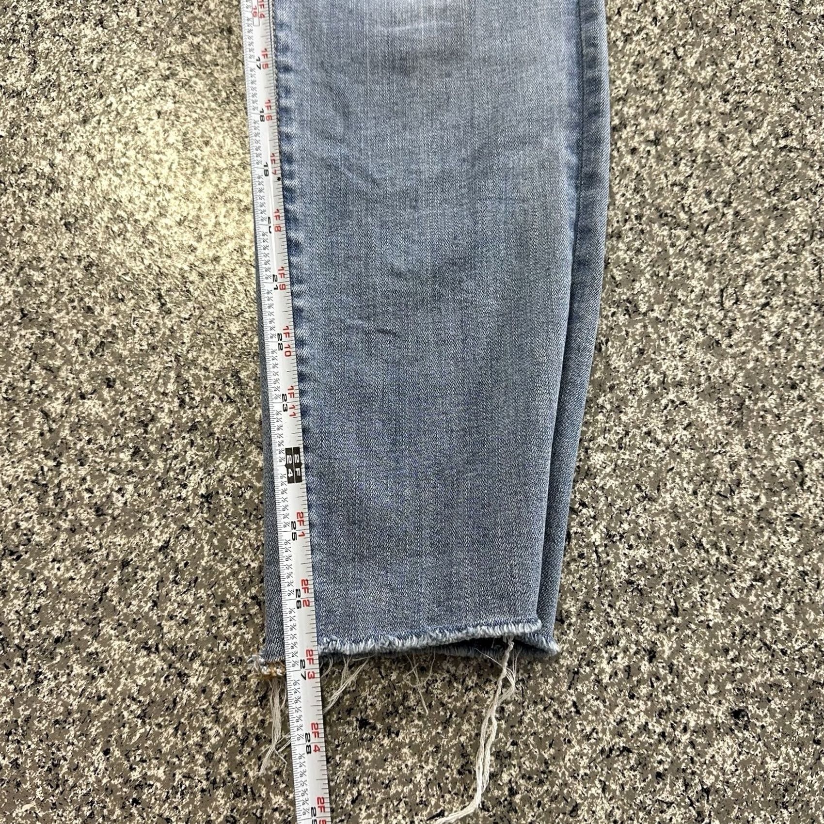 Vintage Aeropostale Jeans Womens 6 27x27 Aero Super High Rise Jegging Distressed Raw Hem Size 27" / US 4 / IT 40 - 8 Thumbnail