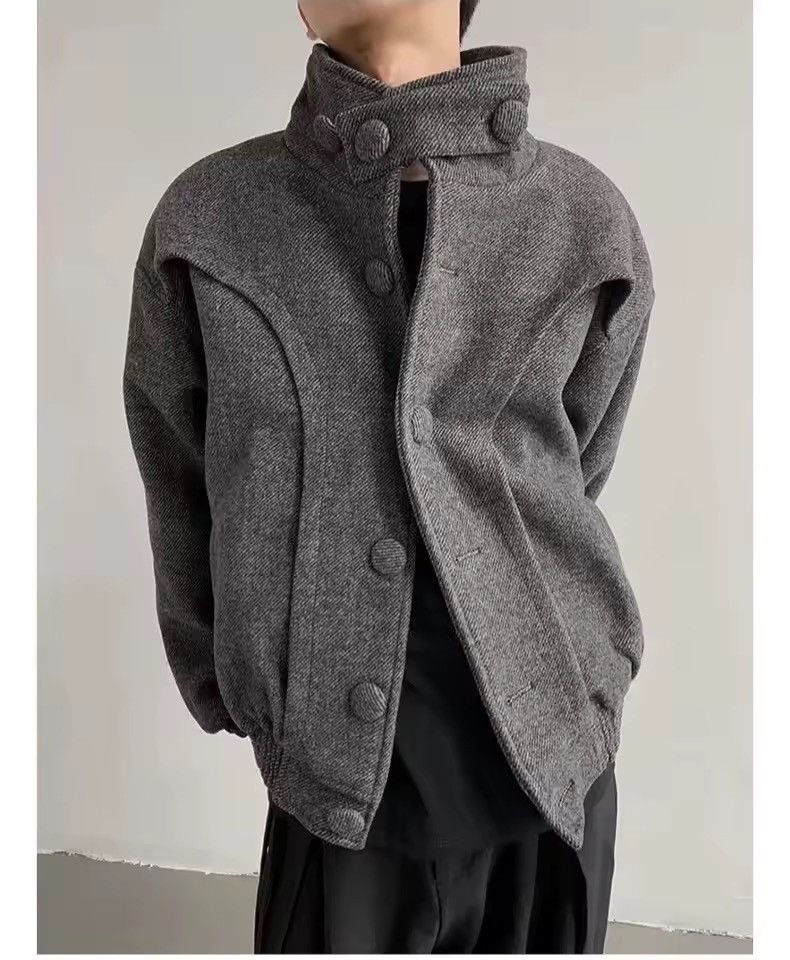Other Retro Style Casual Y2k Gray Coat Turtleneck Bomber Size US M / EU 48-50 / 2 - 4 Thumbnail