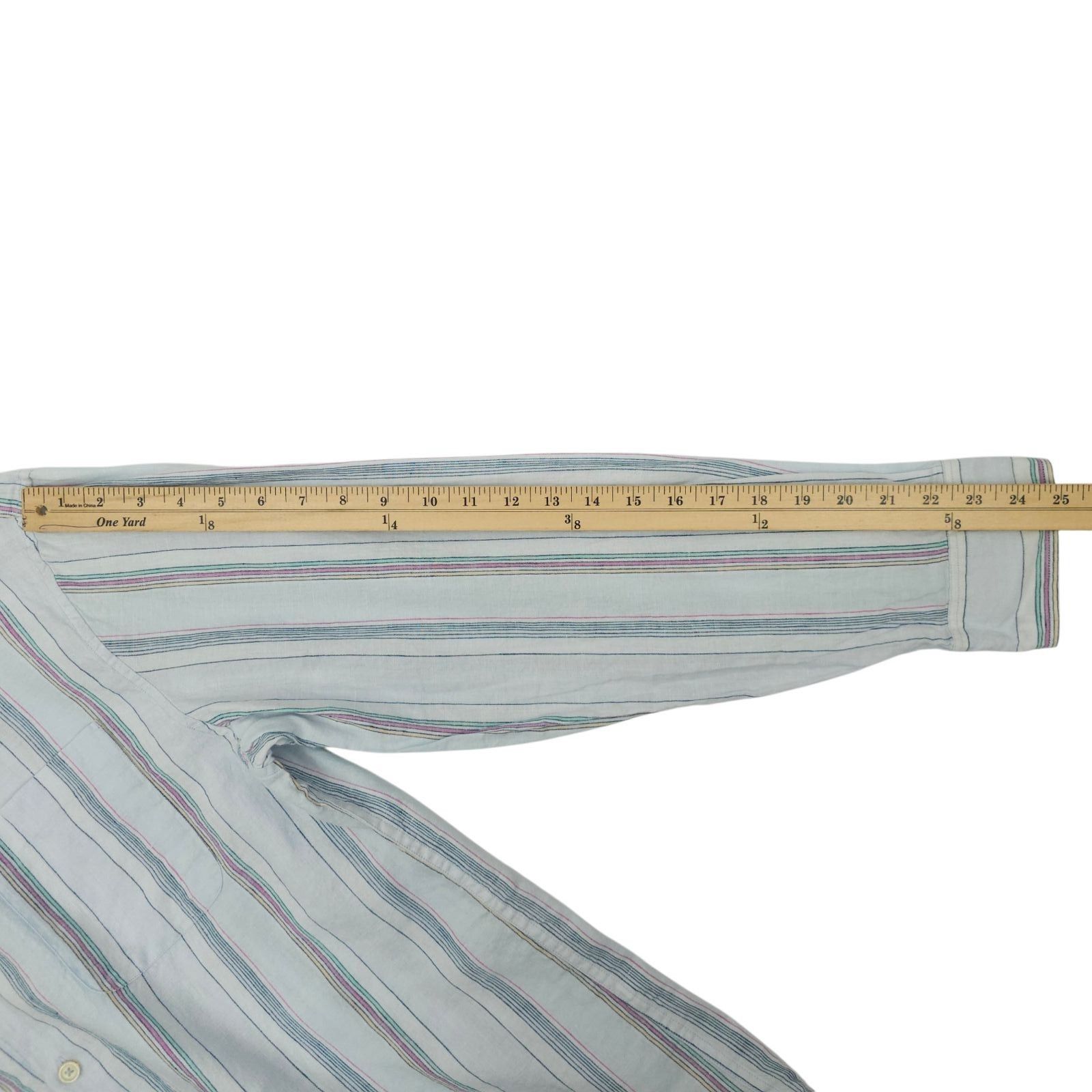 Tommy Bahama Tommy Bahama Shirt Mens L Blue Striped Linen Blend Long Slve Size US L / EU 52-54 / 3 - 6 Thumbnail
