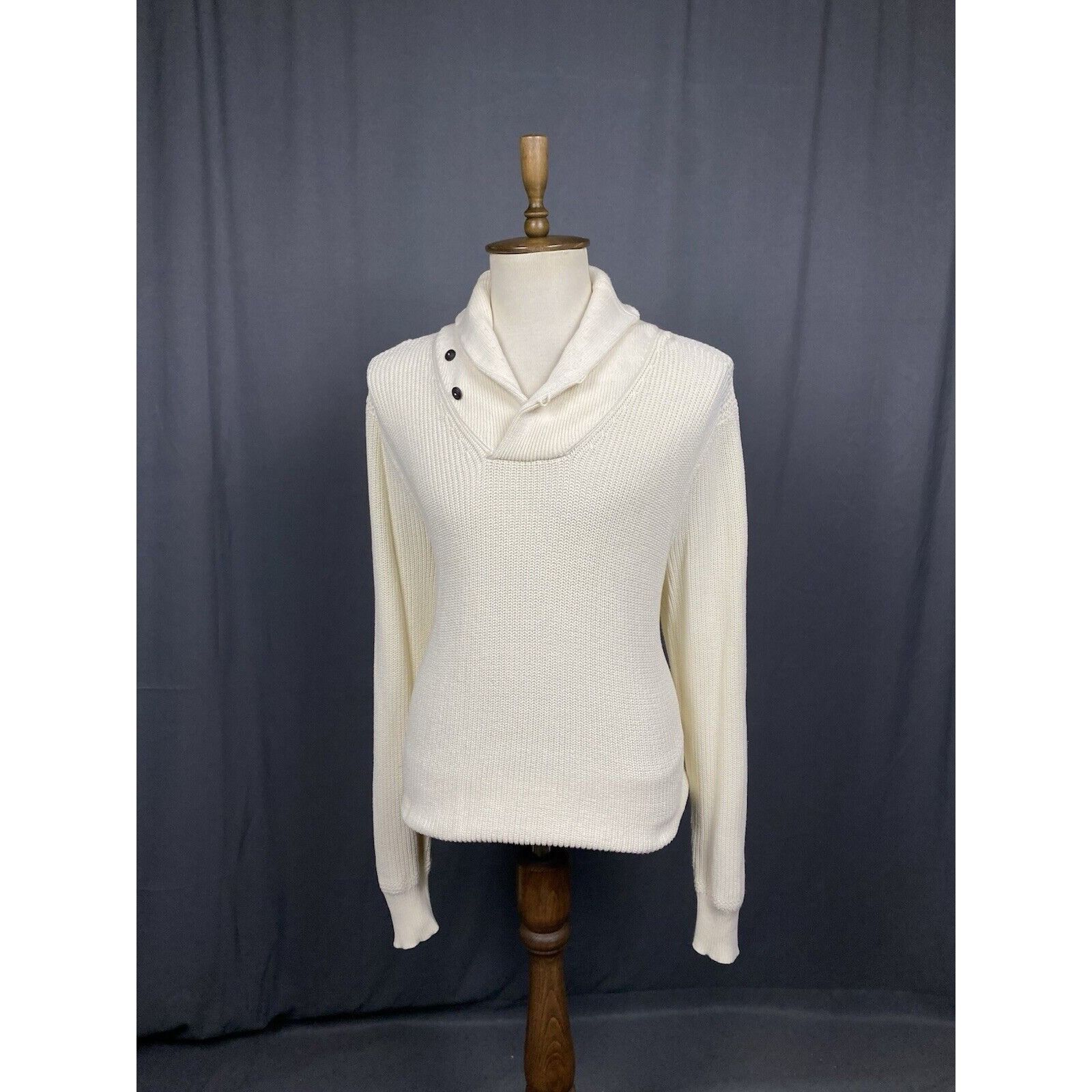 Polo Ralph Lauren Polo Ralph Lauren VTG Men's Beige Heavy Knitted Sweater Size Size US L / EU 52-54 / 3 - 2 Thumbnail