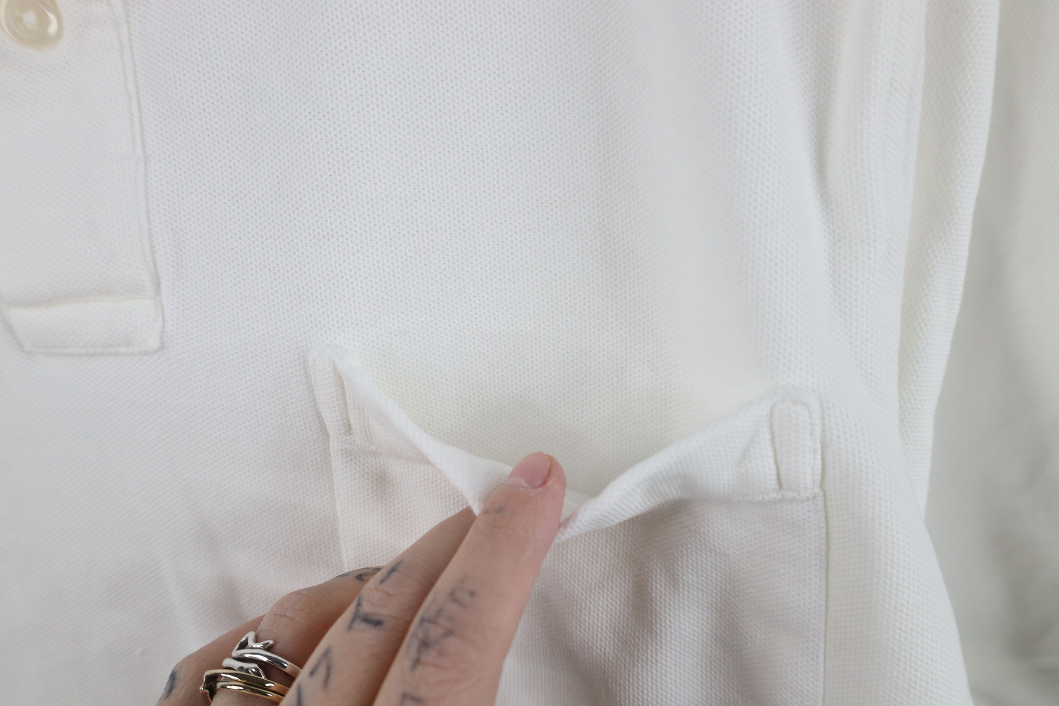 Lands' End Vintage 90s Lands End Knit Collared Golf Polo Shirt White Size US M / EU 48-50 / 2 - 5 Thumbnail