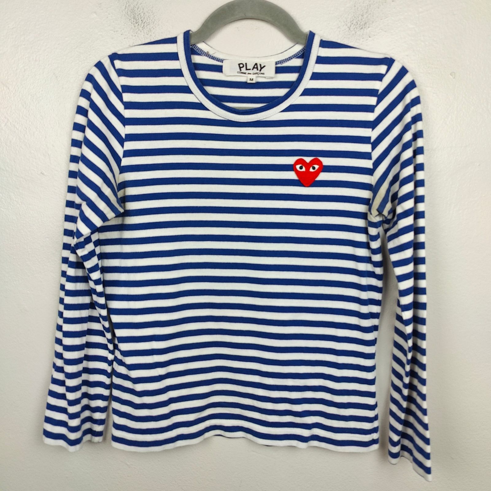 Comme des Garcons PLAY Play Comme des Garcons Striped Top Womens Medium Blue White Size M / US 6-8 / IT 42-44 - 1 Thumbnail