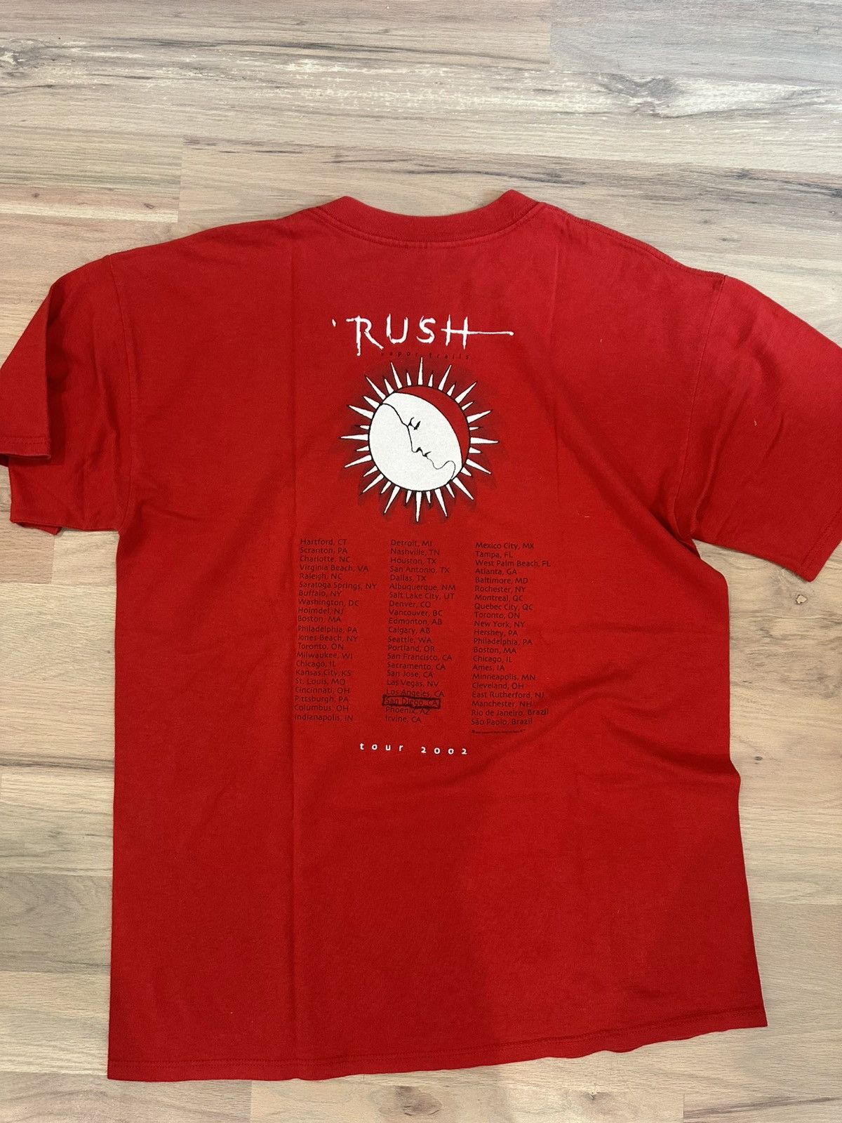Band Tees Vintage Y2K 2002 Rush Vapor Trails Tour Tee Large Size US L / EU 52-54 / 3 - 4 Thumbnail