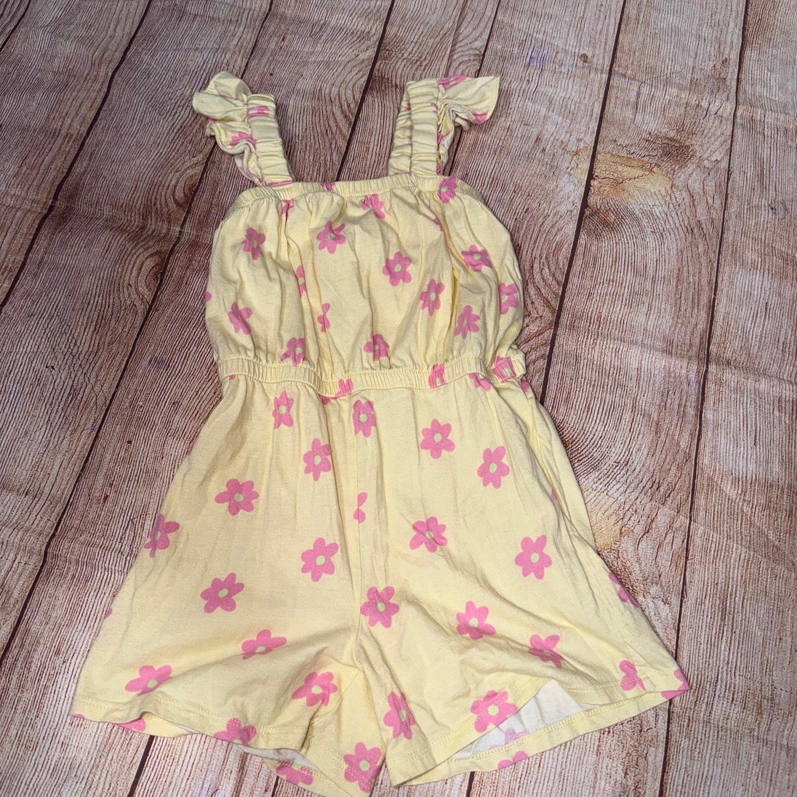 Old Navy Old Navy Girls' Floral Print Romper - Size 6T Size 24" / US 00 / IT 34 - 1 Thumbnail