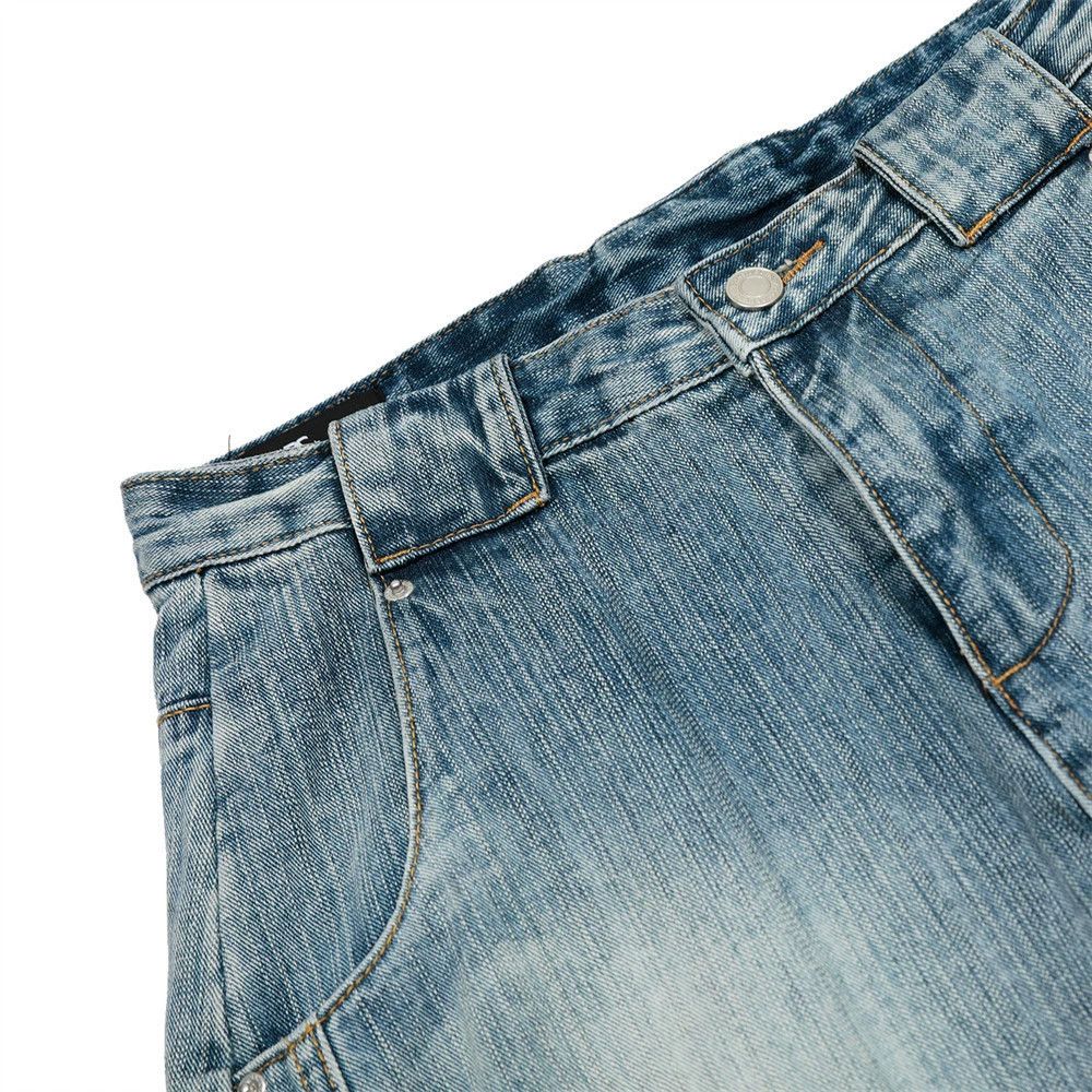 Vintage American retro loose wide-leg men's scimitar jeans Size US 34 / EU 50 - 3 Thumbnail