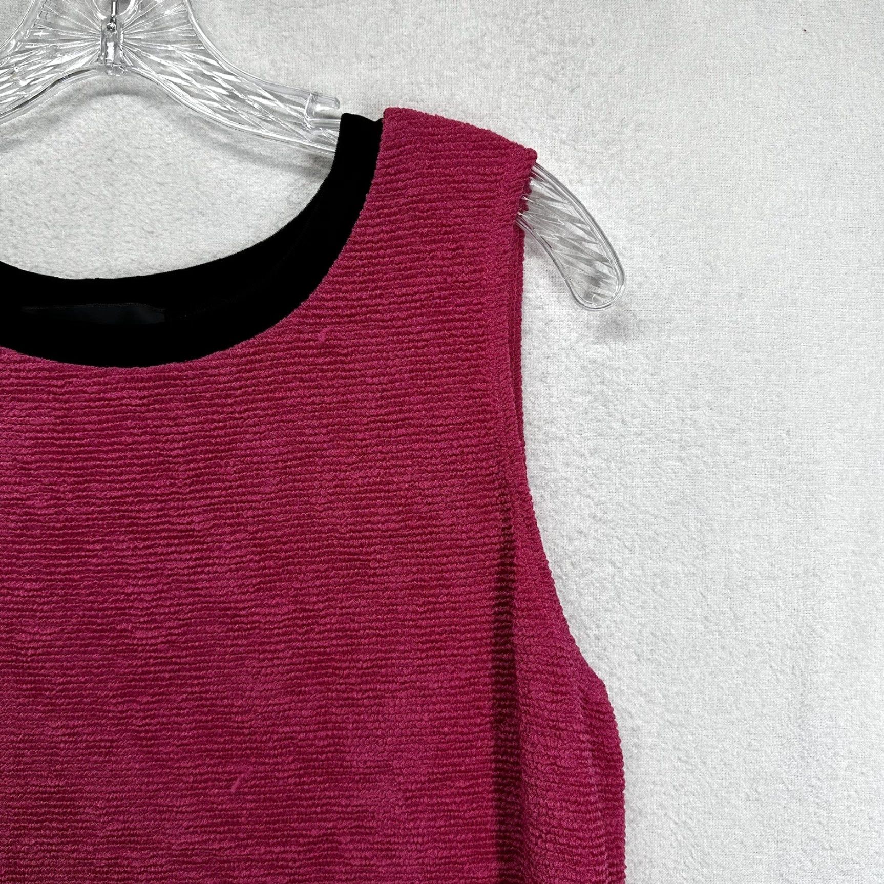 Vintage VINTAGE Christina Hope Womens Tank Top Sleeveless Magenta Vintage 90s Casual Party USA Size L / US 10 / IT 46 - 5 Thumbnail
