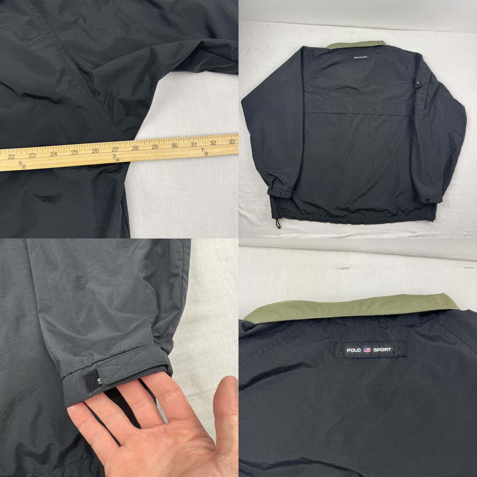 Vintage VINTAGE Polo Sport Windbreaker Jacket Mens XL Full Zip Black 90s Designer Sports Casual Travel Classic Size US XL / EU 56 / 4 - 9 Thumbnail