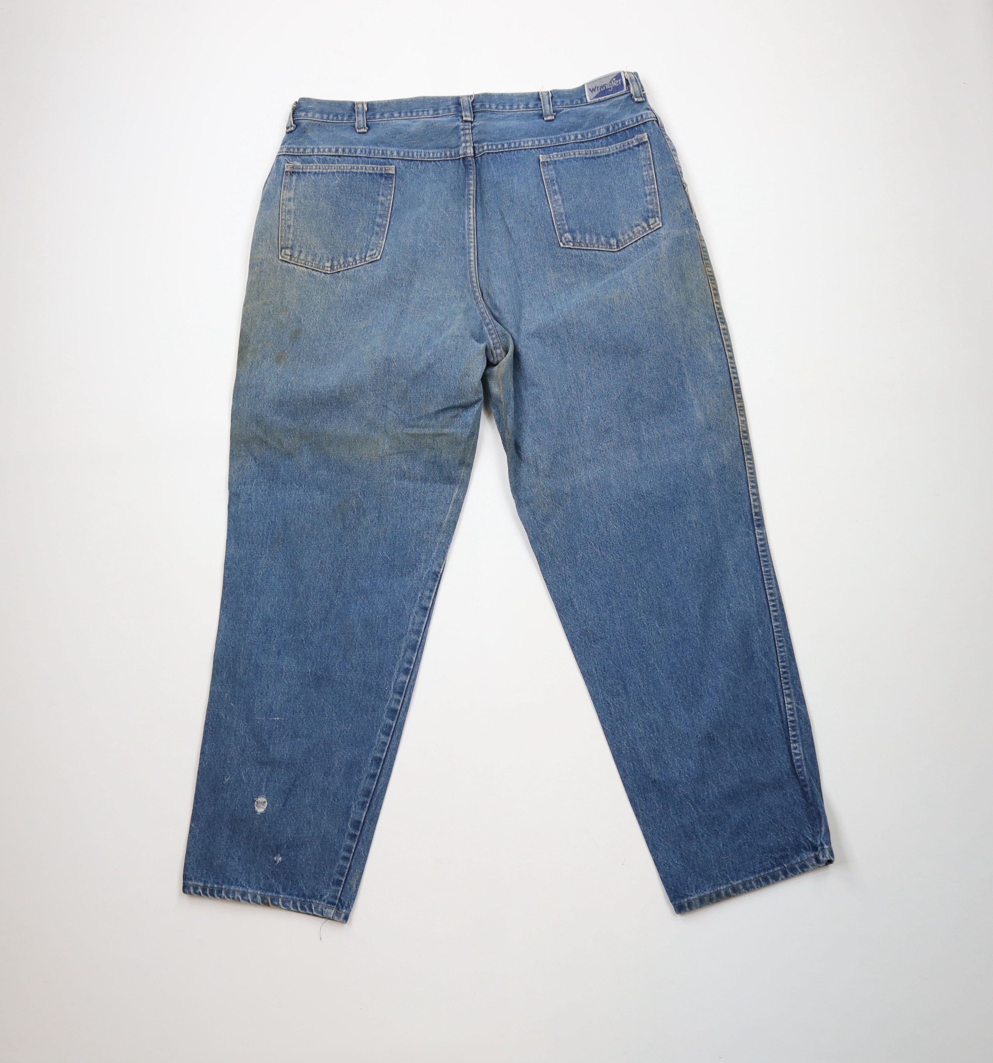 Vintage × Wrangler Vintage 80s 90s Wrangler Pleated Tapered Leg Denim Jeans USA Size US 38 / EU 54 - 10 Thumbnail