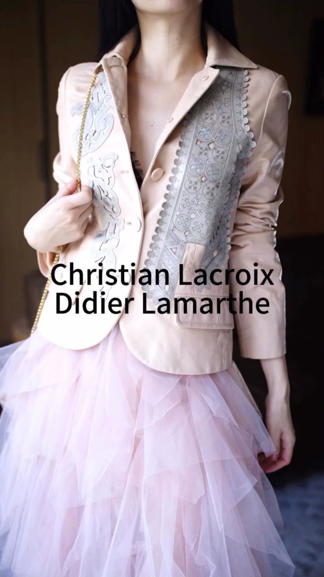 Christian Lacroix Christian Lacroix Vintage Leather Jacket Rubber Beige 38 Size XS / US 0-2 / IT 36-38 - 1 Thumbnail