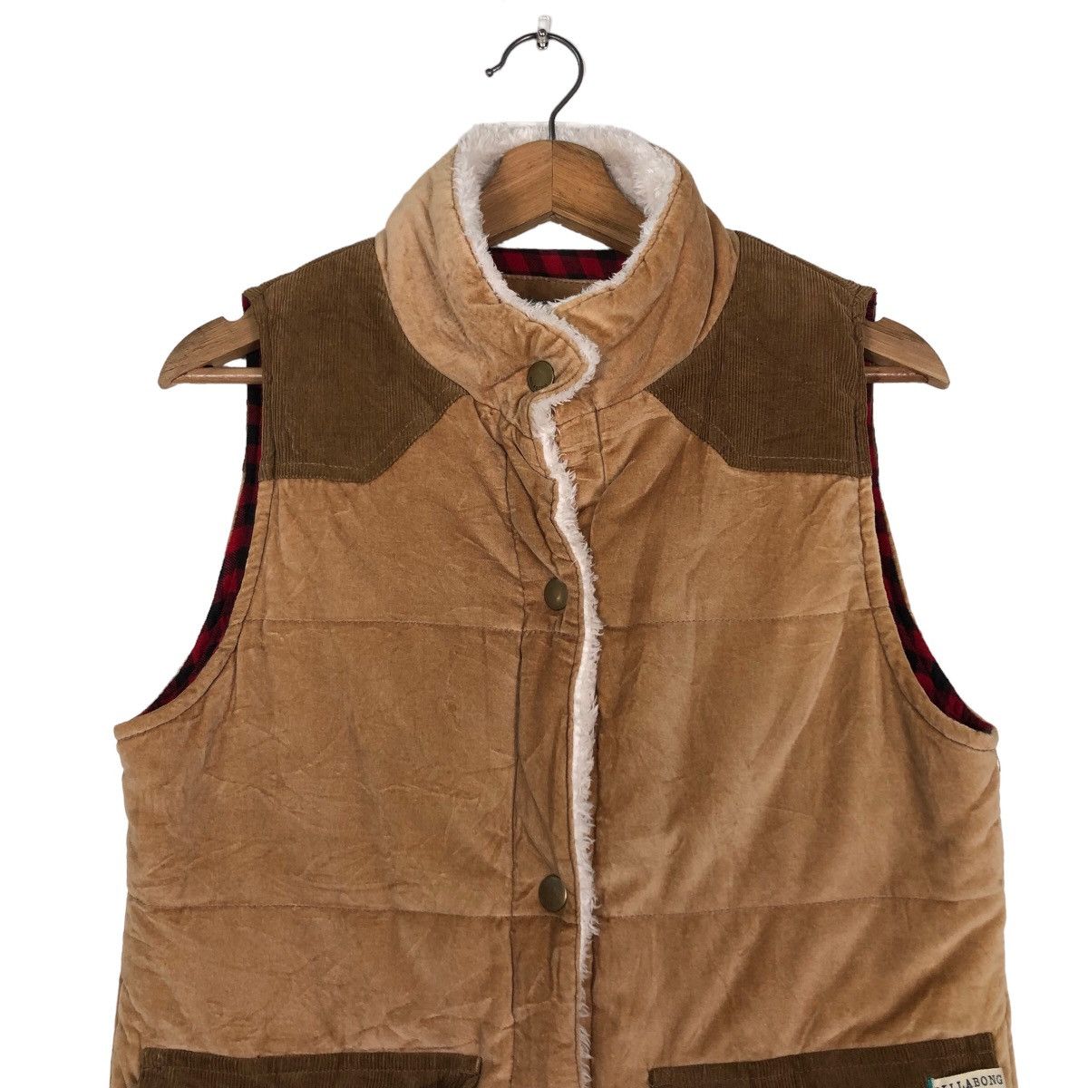 Japanese Brand 🔥Vintage Biker Vest Utility Pocket Billabong Blanket Tartan Size US M / EU 48-50 / 2 - 3 Thumbnail