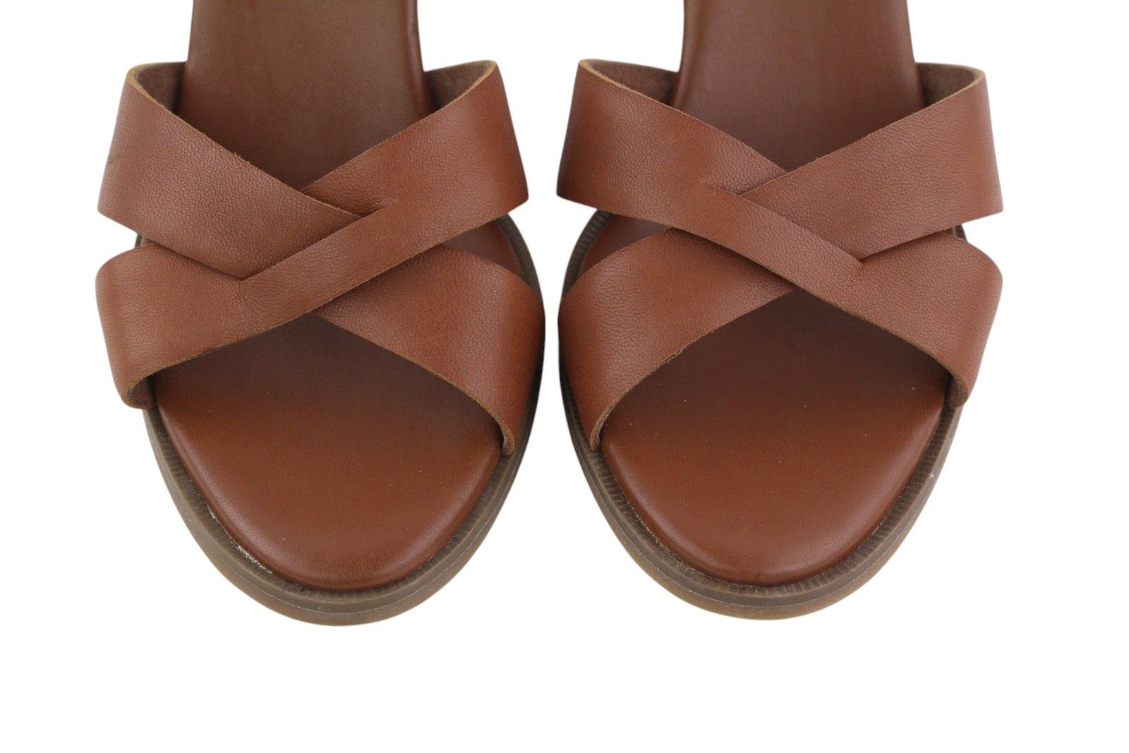 Timberland A1IEA EU39.5 Brown Leather Heeled Sandals 84301 Size US 8.5 / IT 38.5 - 3 Thumbnail