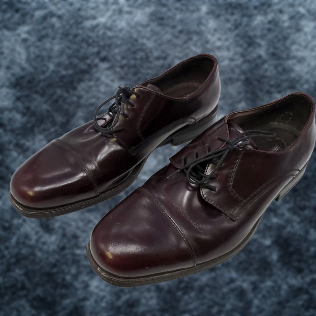 Johnston & Murphy Johnston & Murphy Atchison Cap Toe Dress Shoe Burgundy 11 M Oxford Men Leather Lace Up Cap Toe Classic Style Size ONE SIZE - 1 Thumbnail