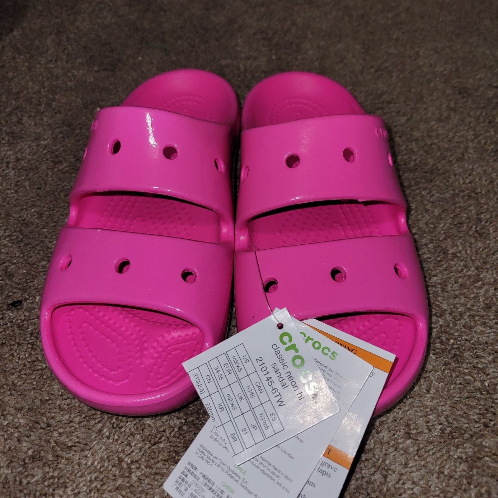Crocs Crocs Classic Sz 3/5 Unisex Adults Slip-On Slide Sandal Size US 5 / IT 35 - 1 Thumbnail