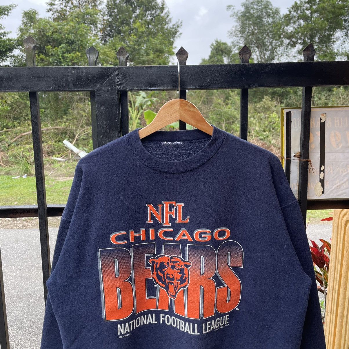 NFL 🔥Vintage 1993 NFL Chicago Bears Big Logo Pullover Sweatshirt Size US L / EU 52-54 / 3 - 4 Thumbnail