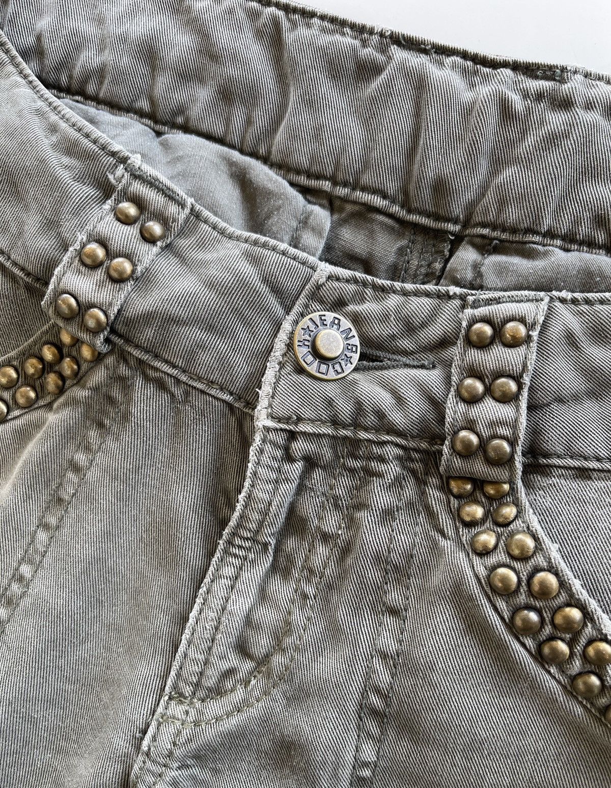 Cook Jeans Y2K Studded Bondage Flare Cargo If Six Was Nine Pants Size 28" / US 6 / IT 42 - 15 Thumbnail
