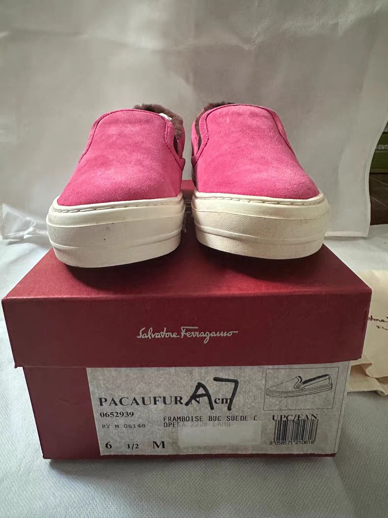 Salvatore Ferragamo Fur-Lined Flatform Sneakers Q9 Size US 6.5 / IT 36.5 - 1 Thumbnail
