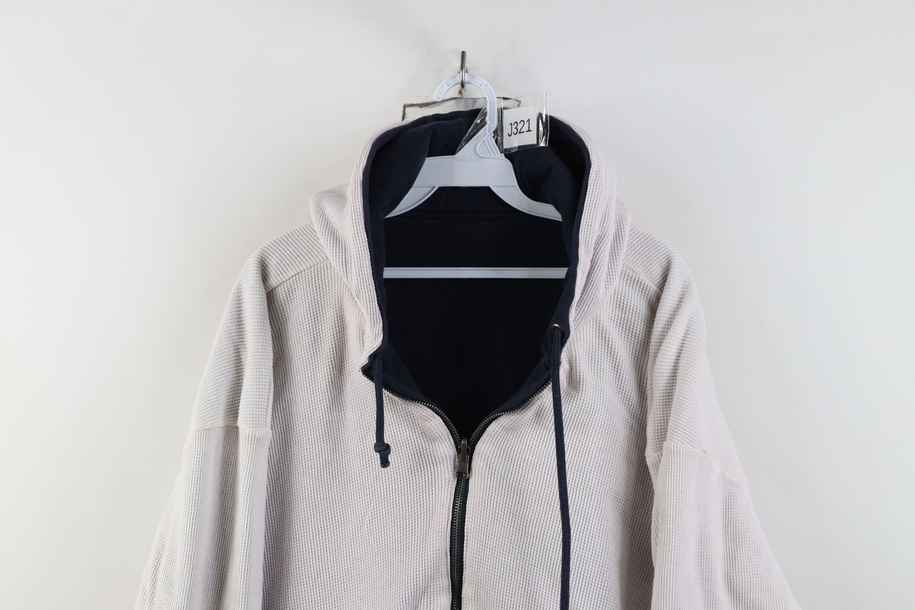 Vintage Vintage 90s Y2K Streetwear Reversible Knit Blank Hoodie Size US XL / EU 56 / 4 - 12 Thumbnail
