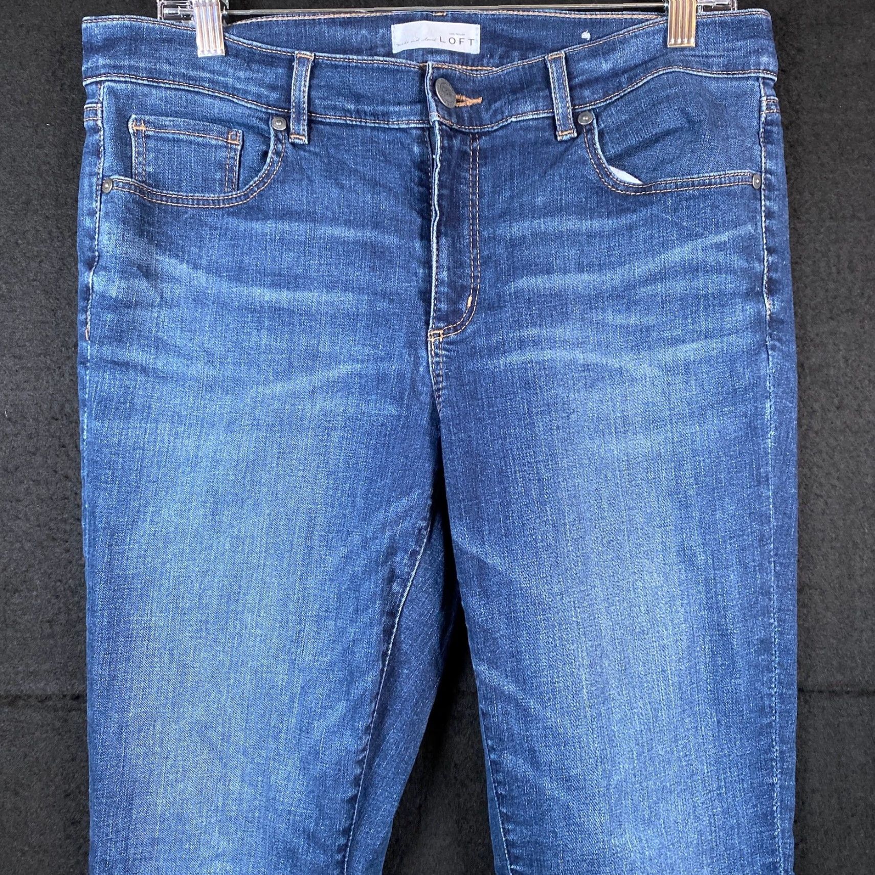 Ann Taylor Ann Taylor LOFT Womens Jeans Blue Ankle Distressed High Rise Stretch 31 Denim Size 24" / US 00 / IT 34 - 2 Thumbnail