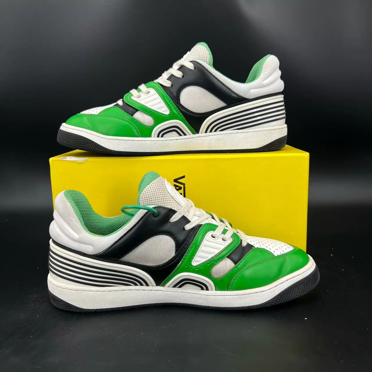 Gucci GUCCI Basket Green/White/Black 7.5 Boxed Size US 7.5 / EU 40-41 - 3 Thumbnail