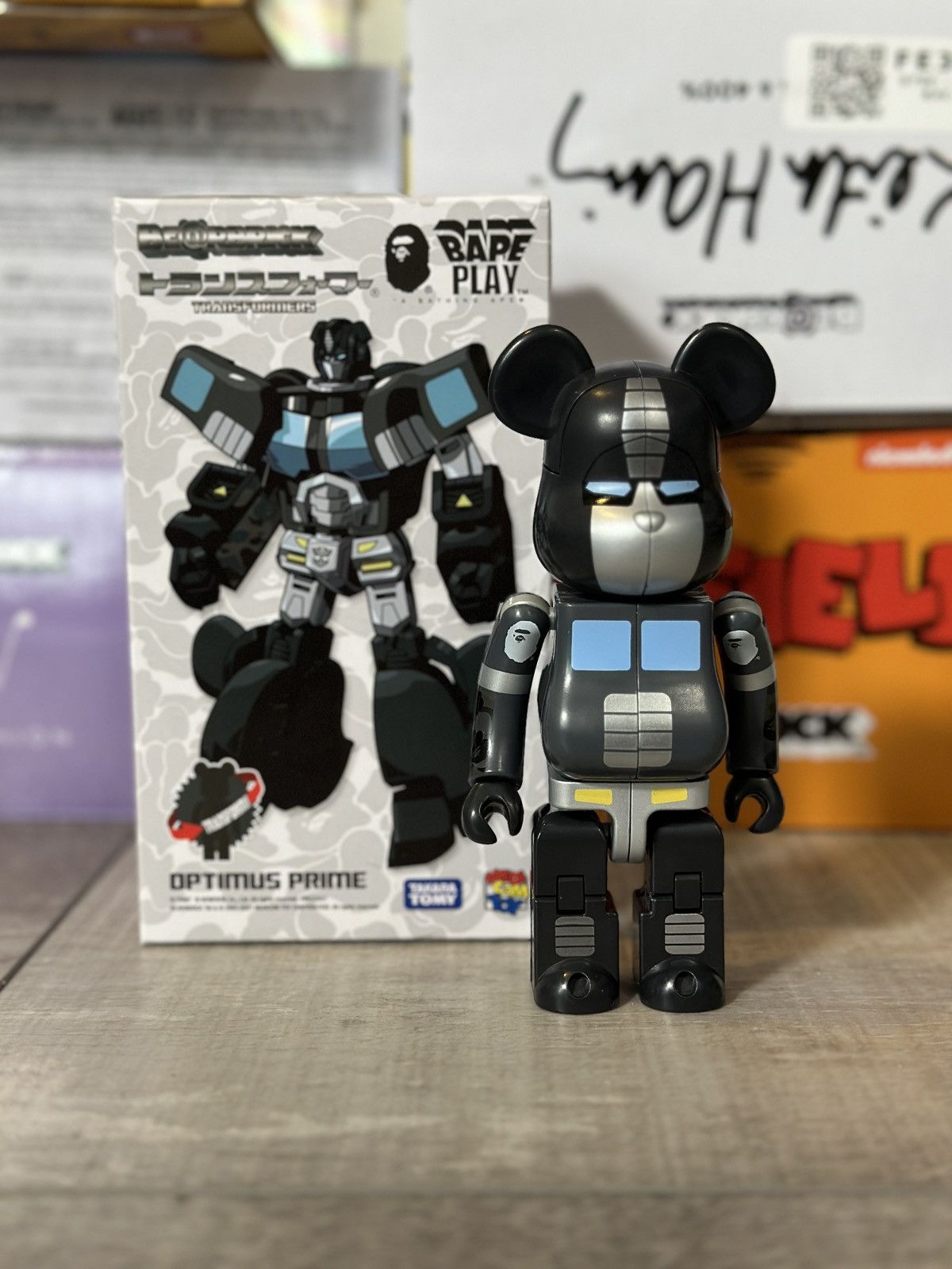 image of Bape Play Bearbrick in Black, Men's