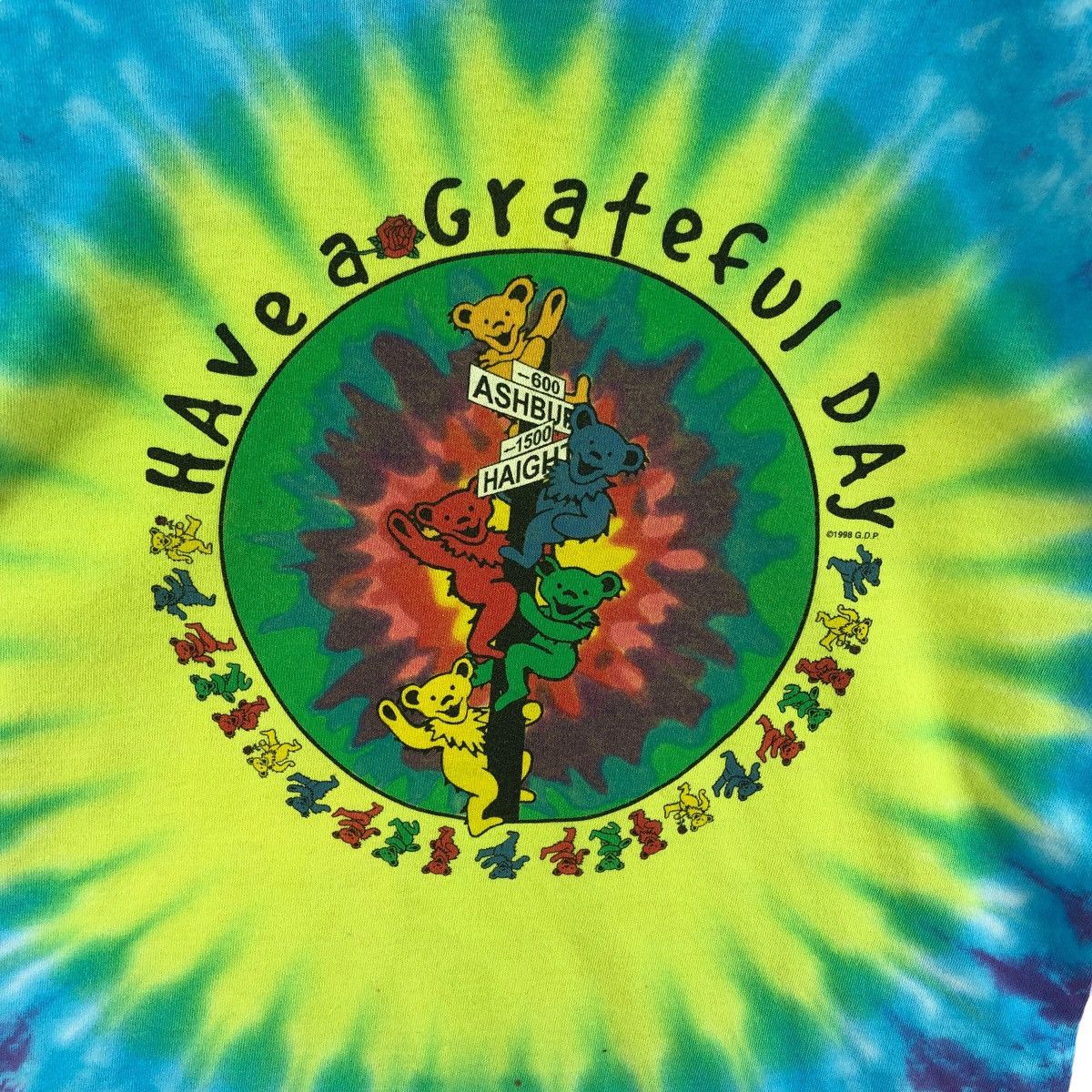 Grateful Dead × Vintage Pick!! Vtg 1998 GRATEFUL DEAD Tie Dye Top Tee Tshirt Size US S / EU 44-46 / 1 - 7 Thumbnail