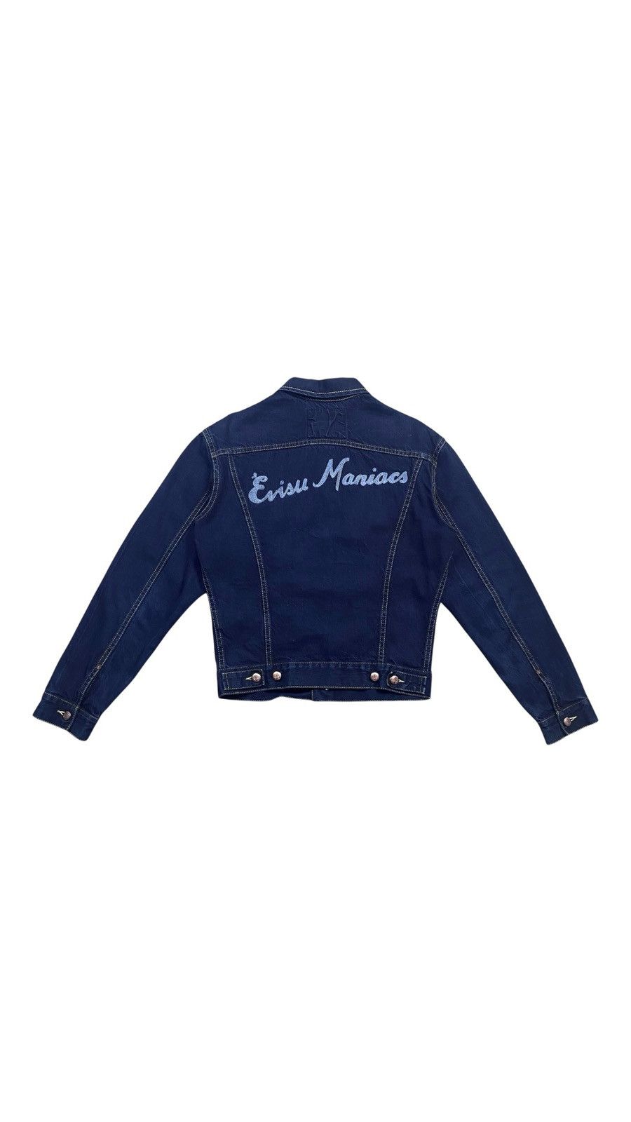 Evisu Evisu Maniacs Embroidered Logo Heritage Denim Jeans Jacket Size L / US 10 / IT 46 - 1 Thumbnail