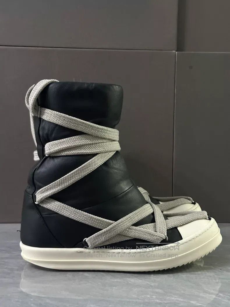 Rick Owens 22fw Leather High-Top Sneakers Size 43i in Black, Men's (Size 10)