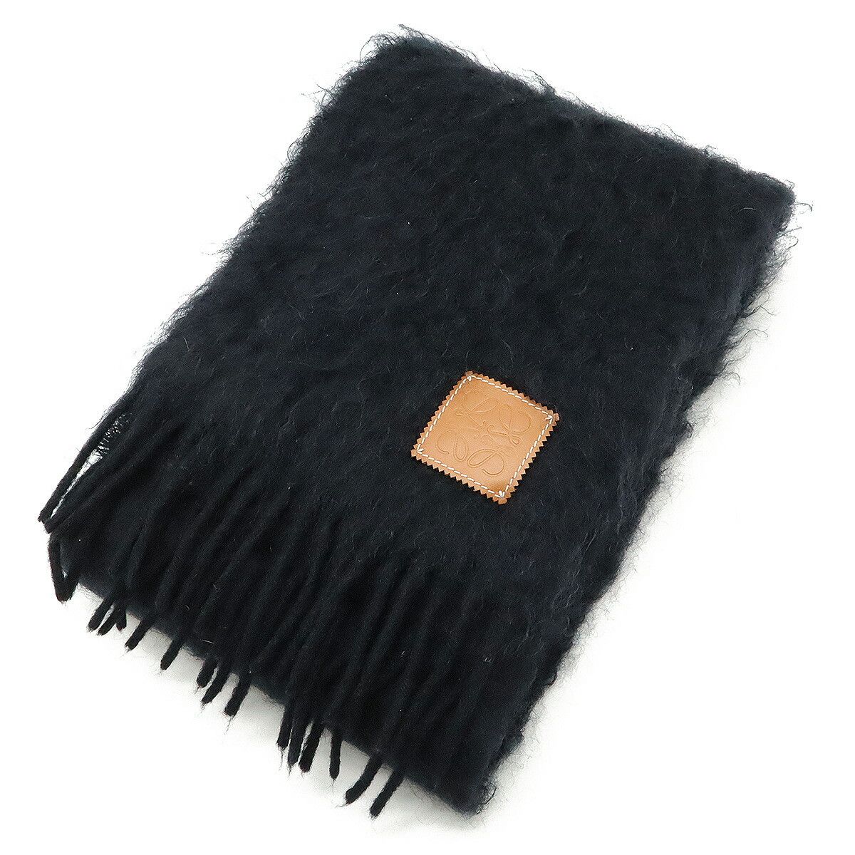 Loewe Loewe Loewe Anagram Mohair Wool Nylon Scarf Natural Material Scarf Size ONE SIZE - 1 Thumbnail
