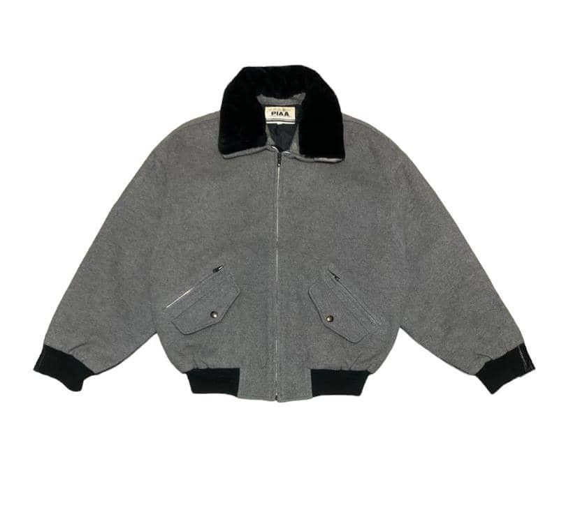 Japanese Brand Vintage 90s PIAA Wool Bomber Jacket Size US S / EU 44-46 / 1 - 1 Thumbnail